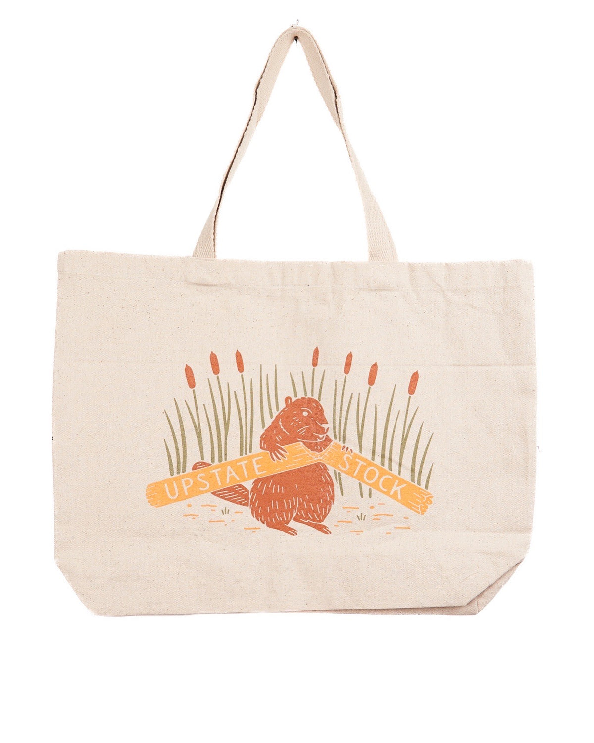 Large Tote Bag - Pensive Beaver Part Deux