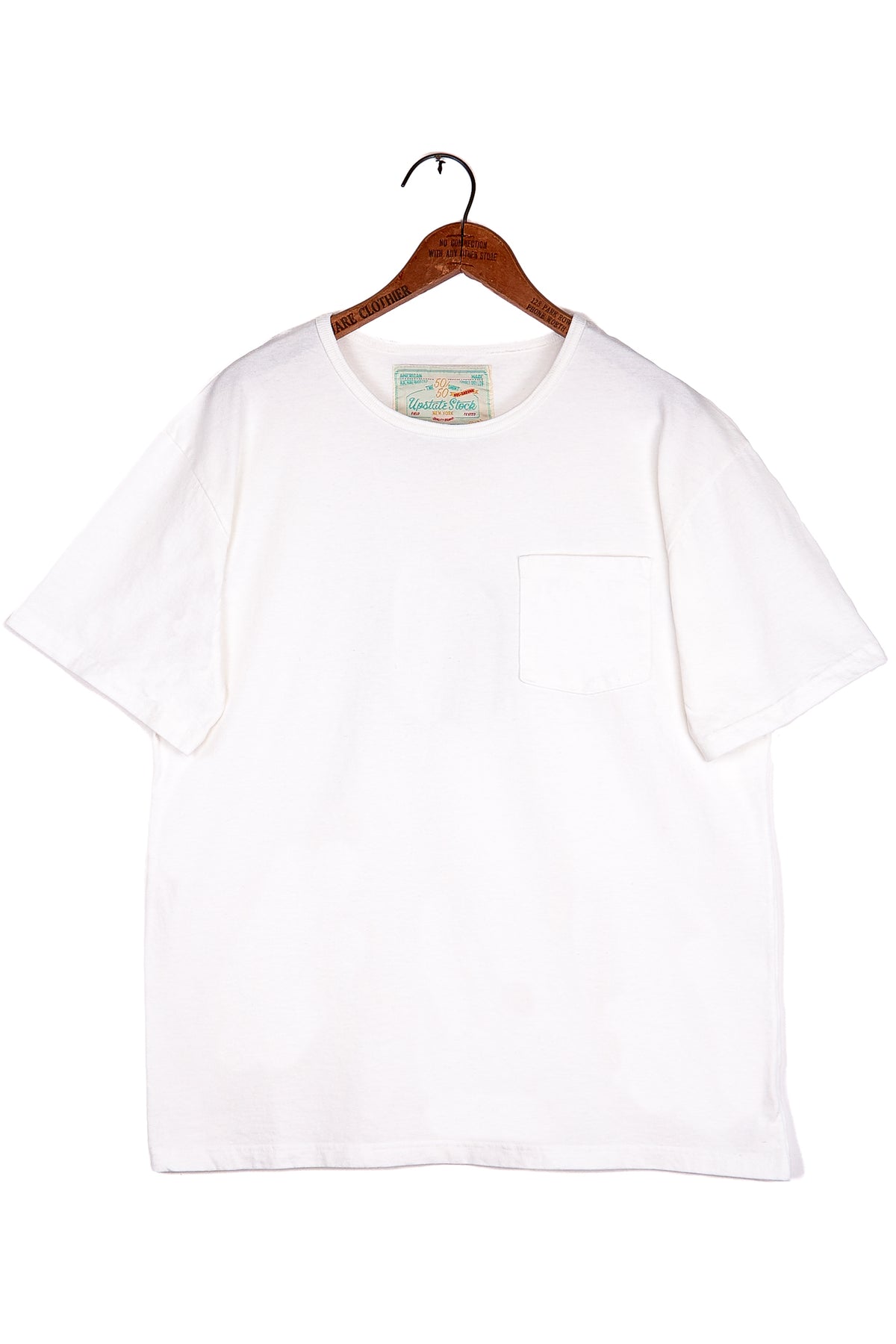 The 50/50 Shirt - POCKET TEE - Bleached White