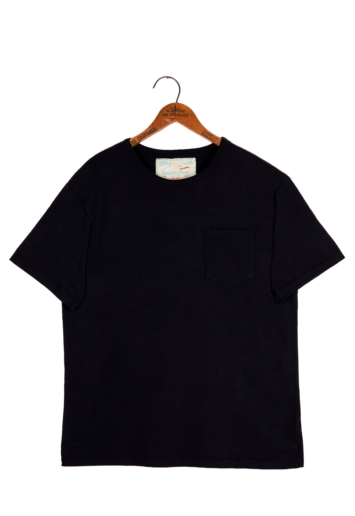 The 50/50 Shirt - POCKET TEE - Piece Dyed Black
