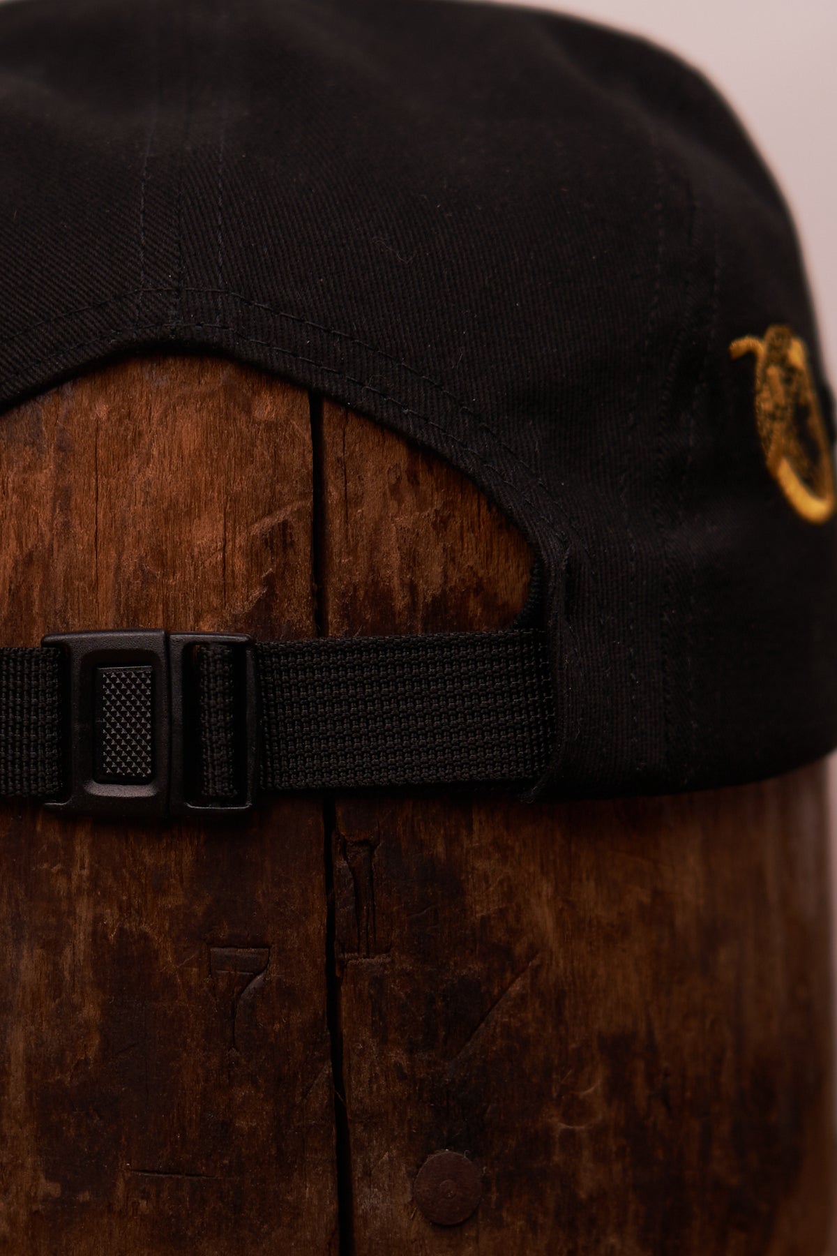 5-Panel Camper Hat - ACORN SIDE LOGO - BLACK