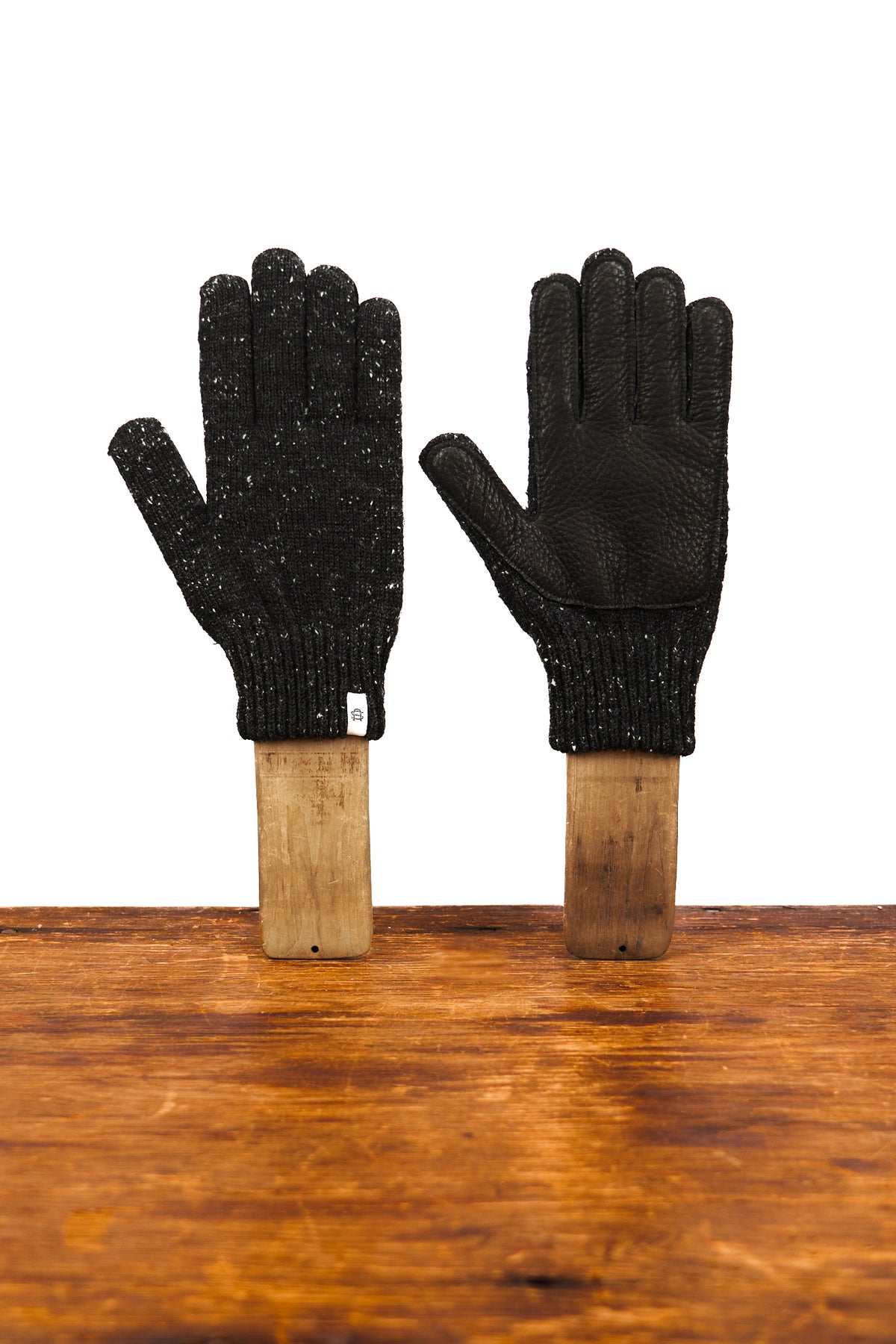 Black Tweed with Black Deerskin Full Glove