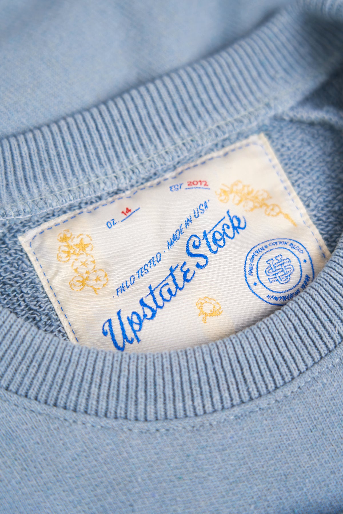 Amagansett Beach Upcycled Terry Cotton Sweater - Sky Blue Aster