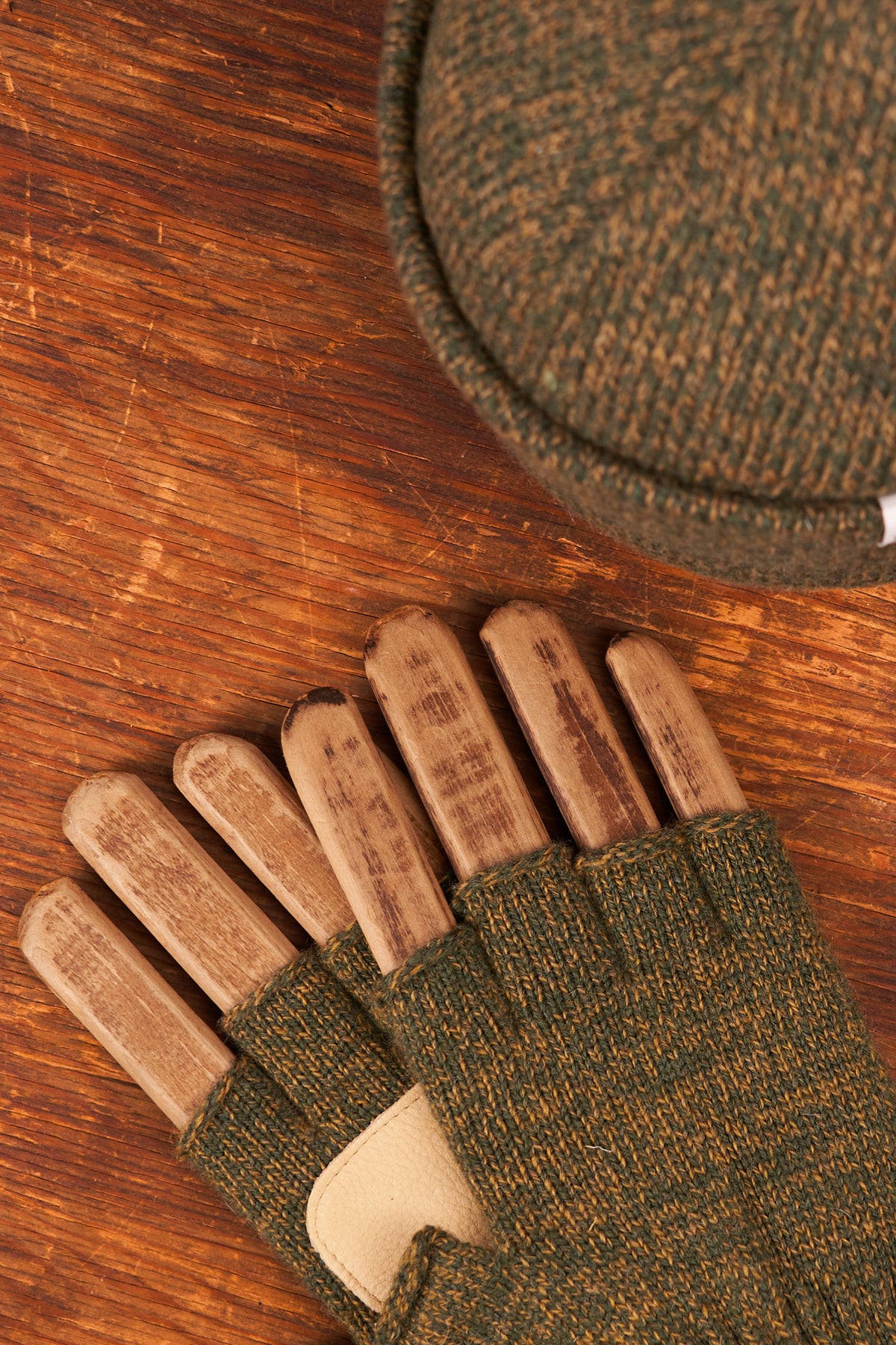 Bundle #4 - Jungle Melange Ragg Wool beanies with Fingerless Glove with Deerkskin