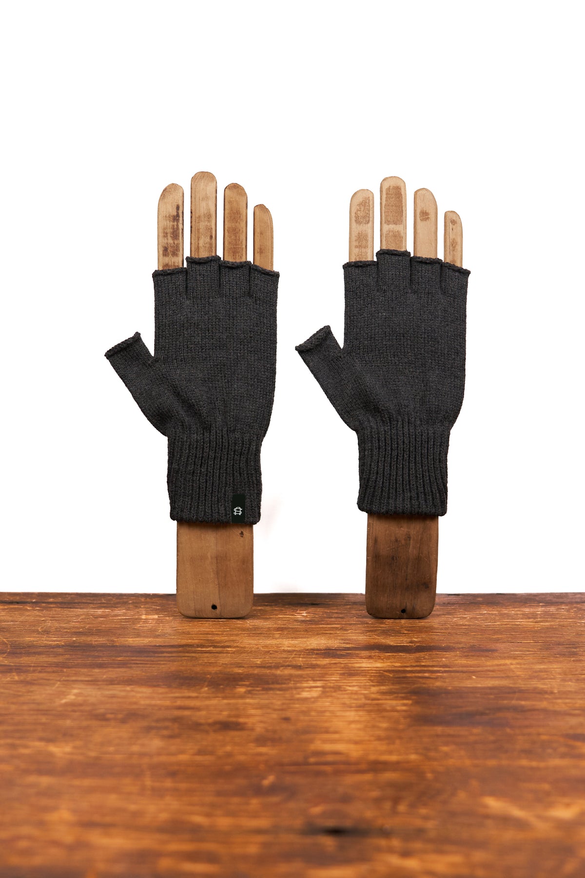 NEW Charcoal Merino Wool and Recycled PET Fingerless Gloves