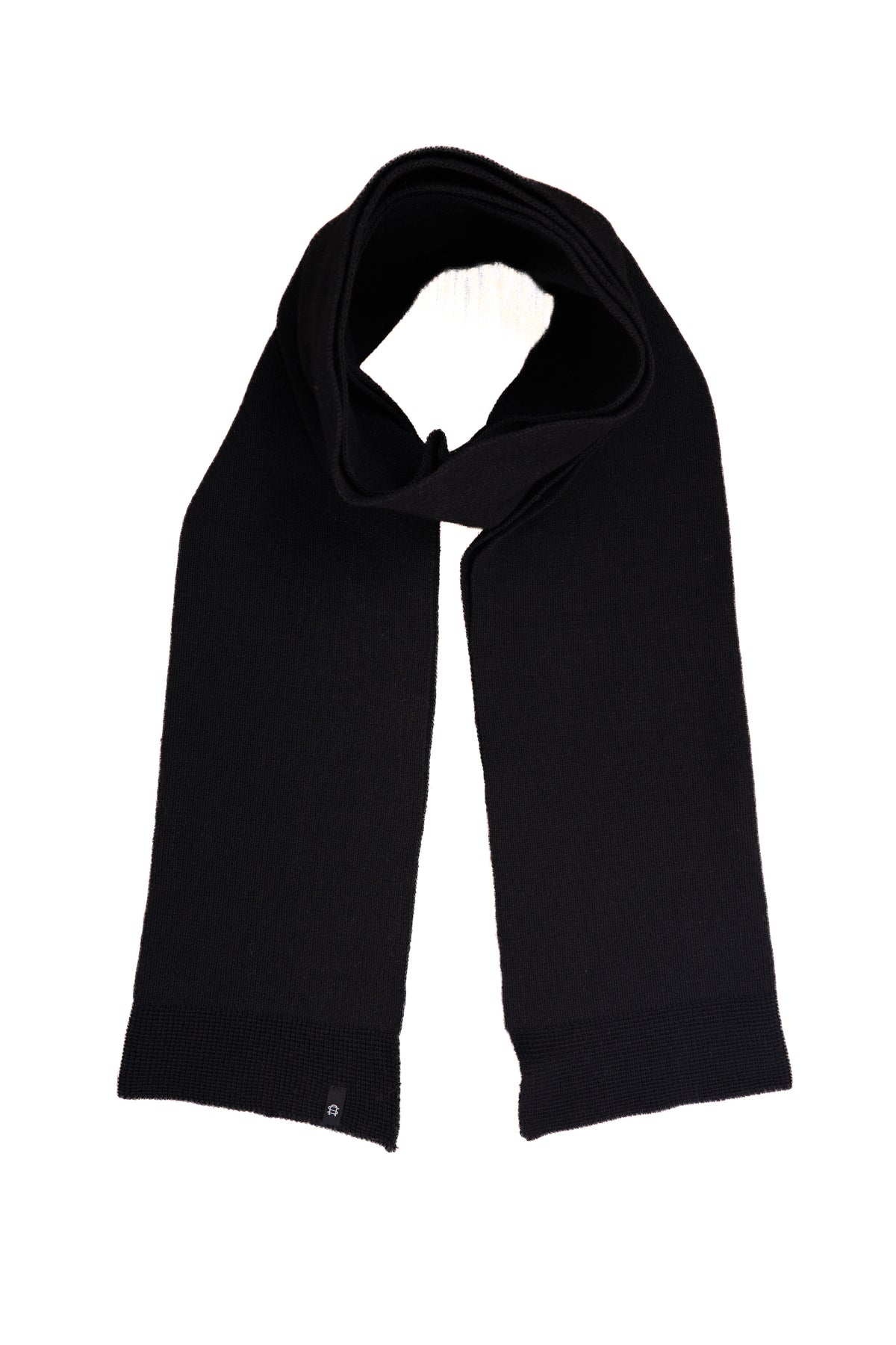 NEW Black Merino Wool and Recycled Poly PET Scarf