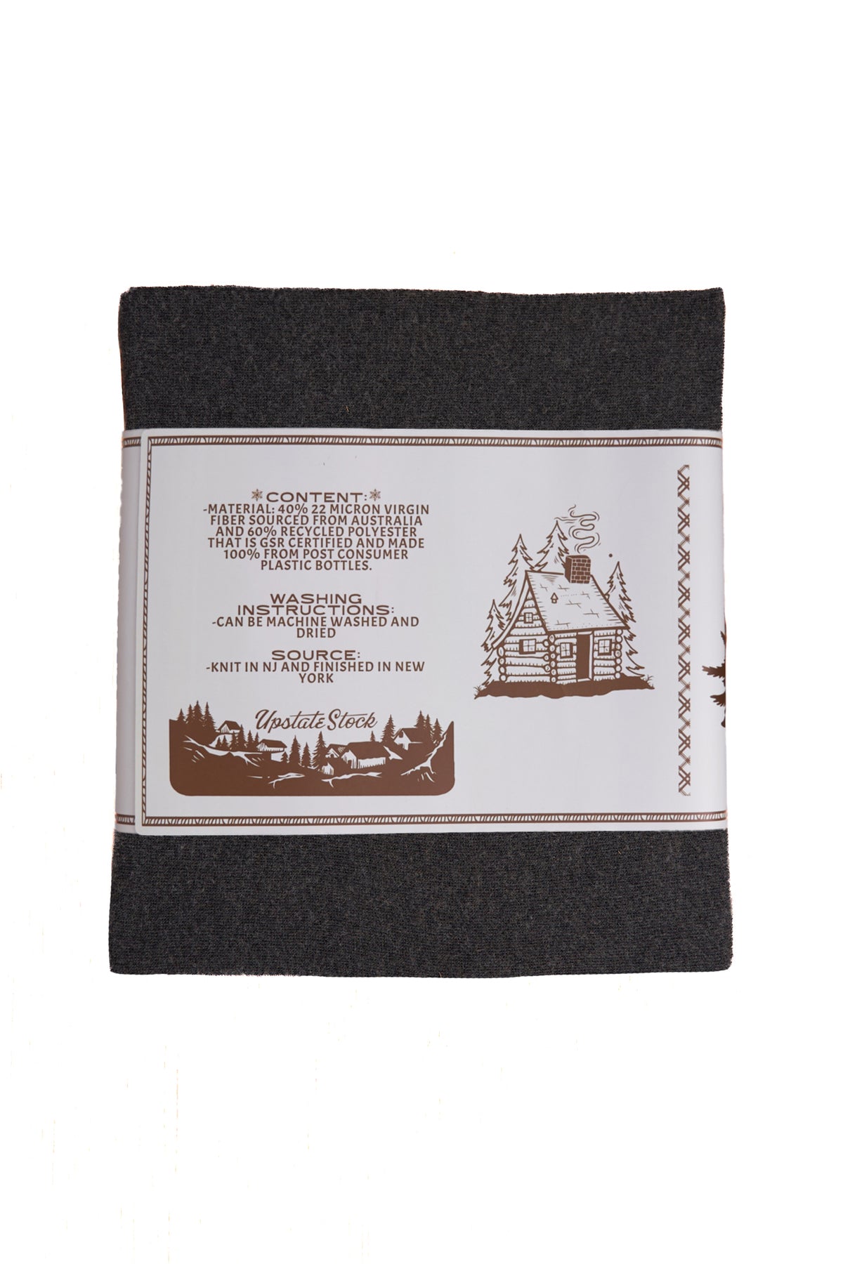 NEW Charcoal Merino Wool and Recycled PET Everyday Scarf