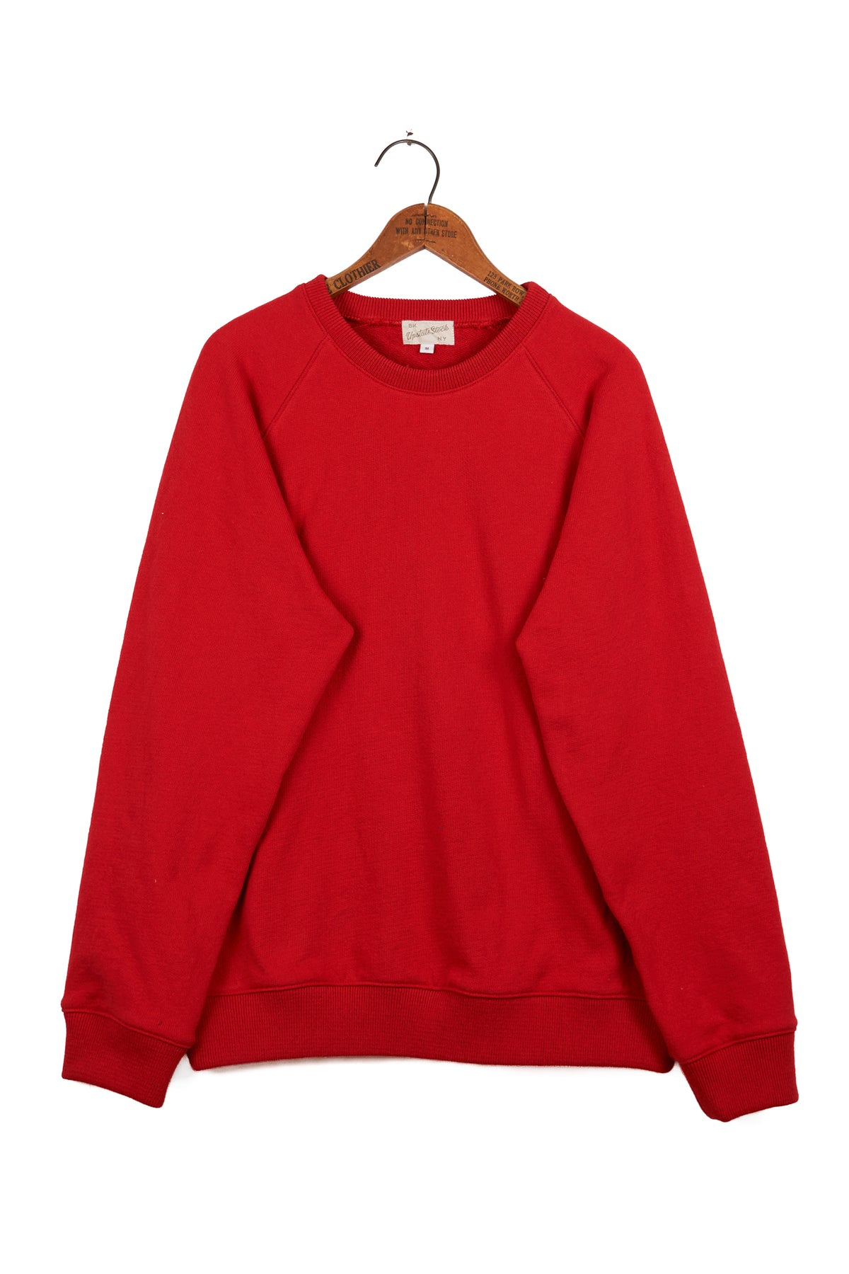 Amagansett Beach Upcycled Terry Cotton Sweater - Cherry Red