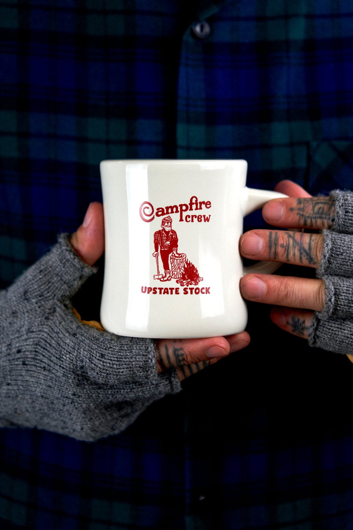 Upstate Stock x Created.co 12oz Classic Diner Mug - The Campfire Crew