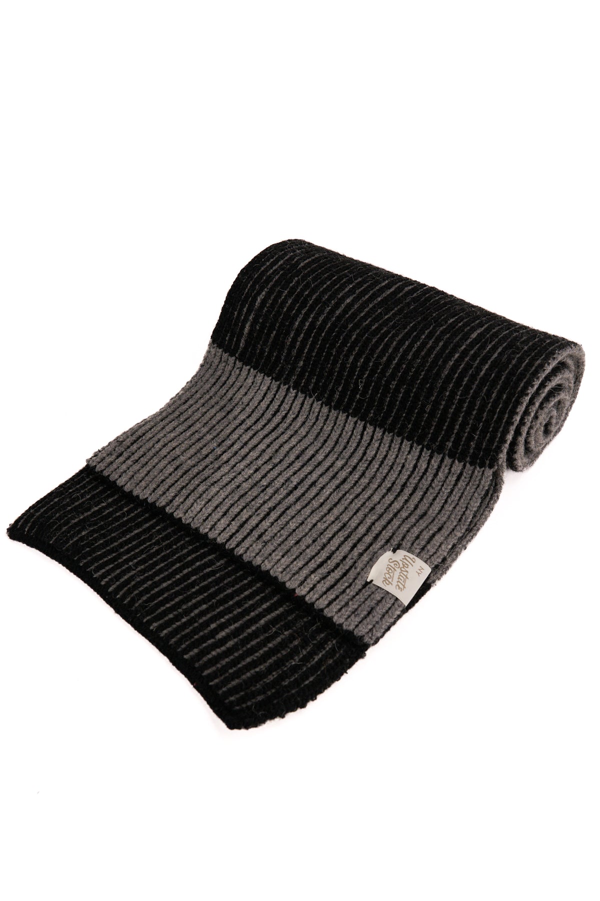 Grey Tweed Ragg Wool Scarf