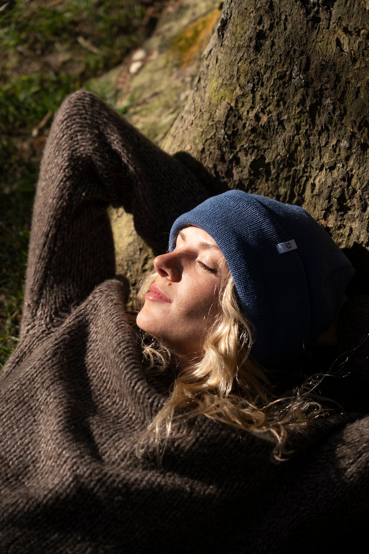 Excelsior Blue Easy Fit Upcycled Cotton Beanie - S/M and L/XL