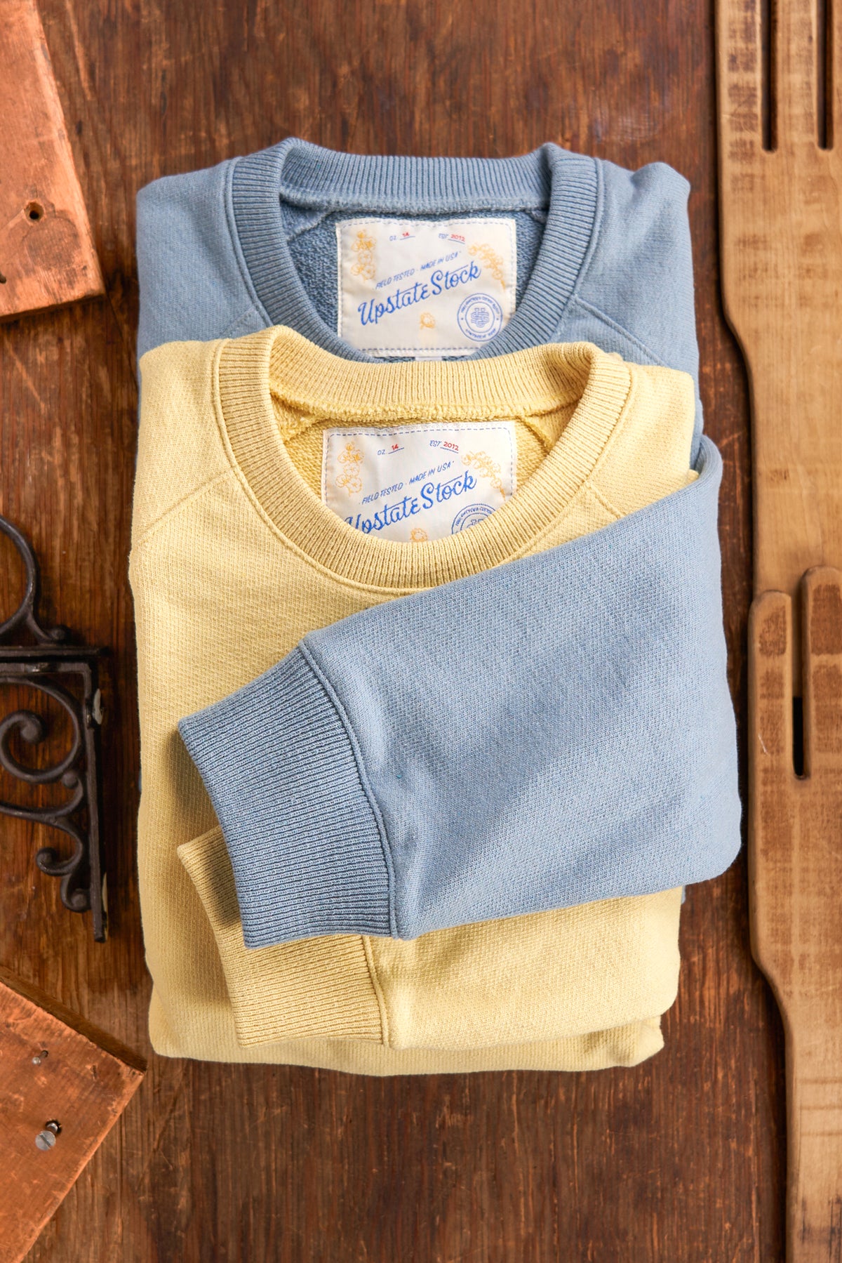 Amagansett Beach Upcycled Terry Cotton Sweater - Sky Blue Aster