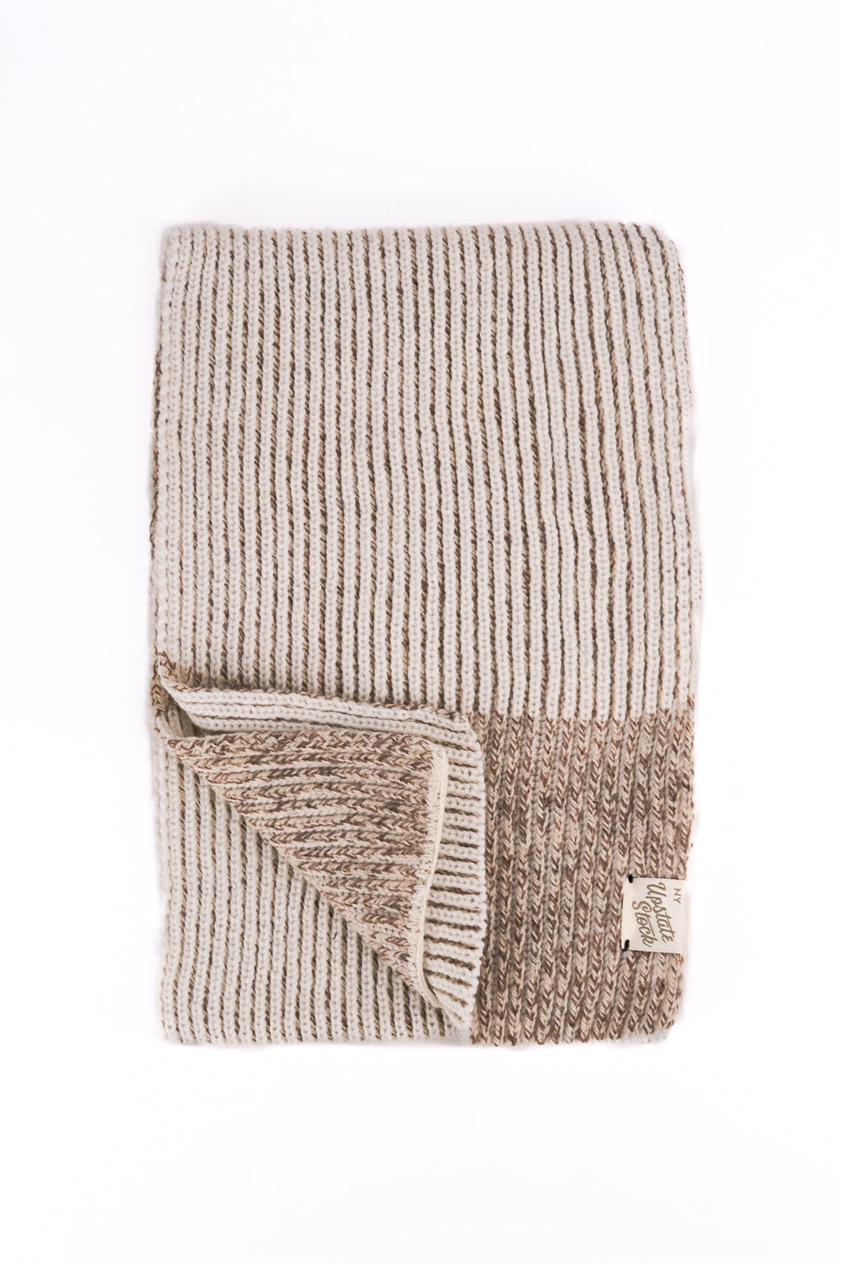 Oatmeal Melange Ragg Wool Scarf
