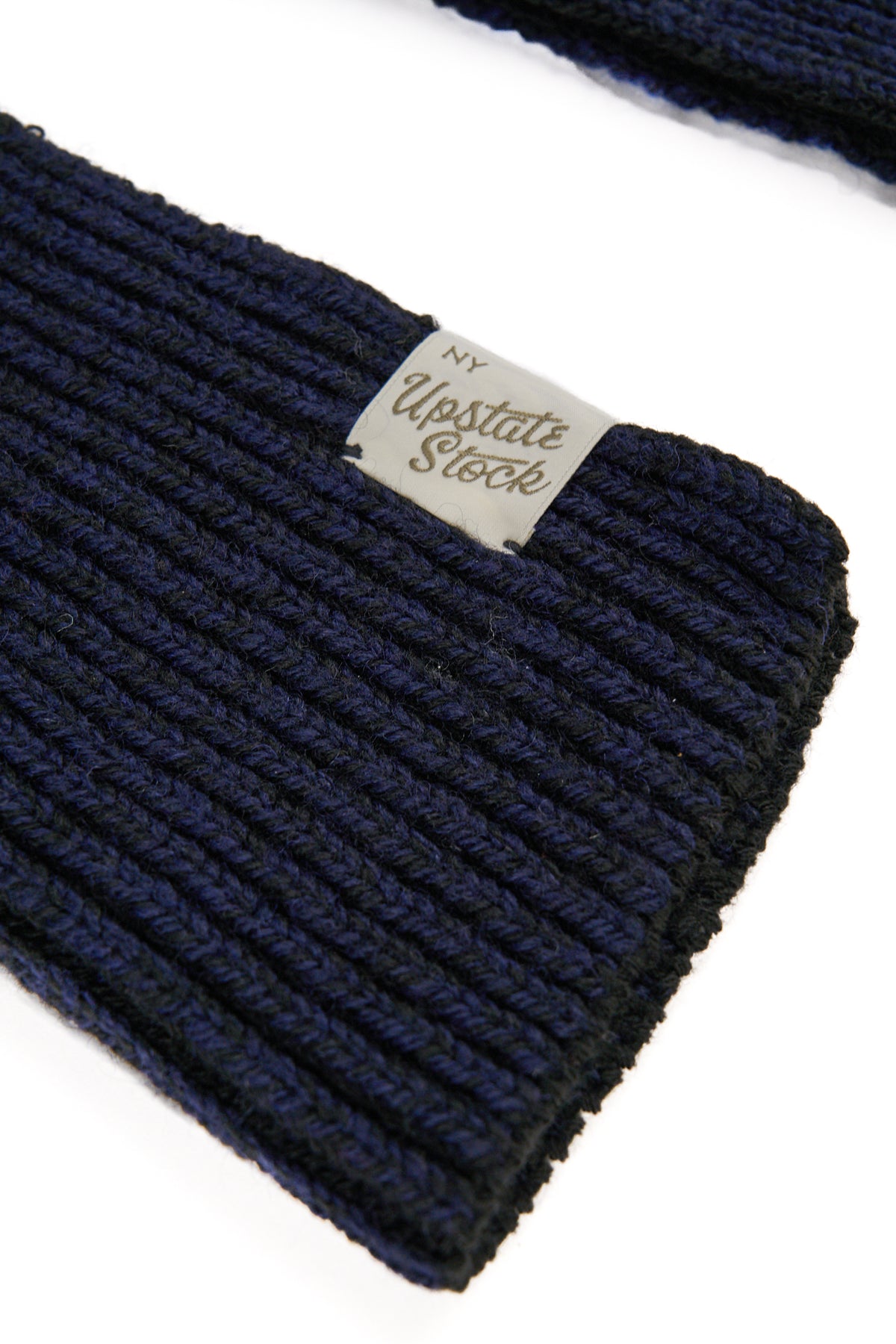 Navy Melange Ragg Wool Scarf