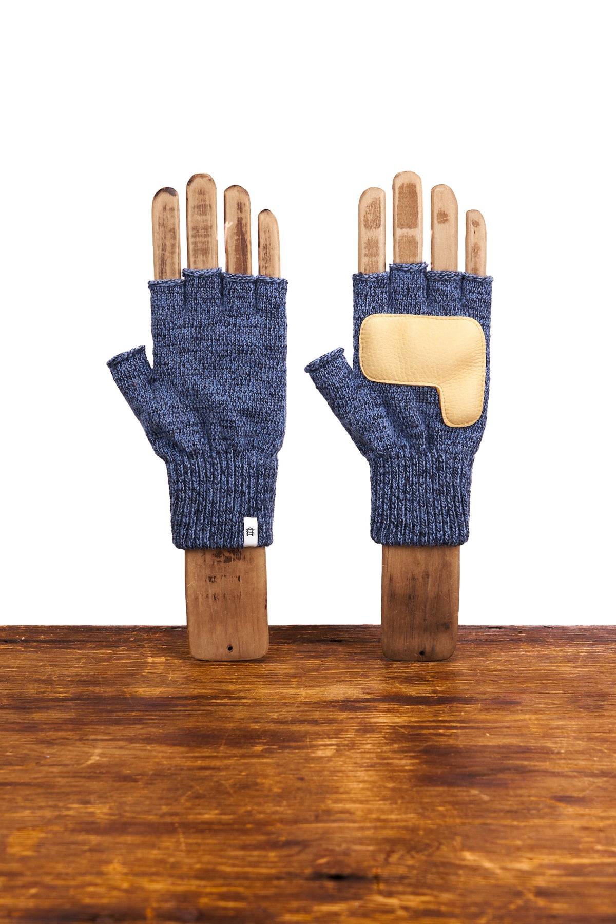 NEW Sky Melange Fingerless Glove with Natural Palm