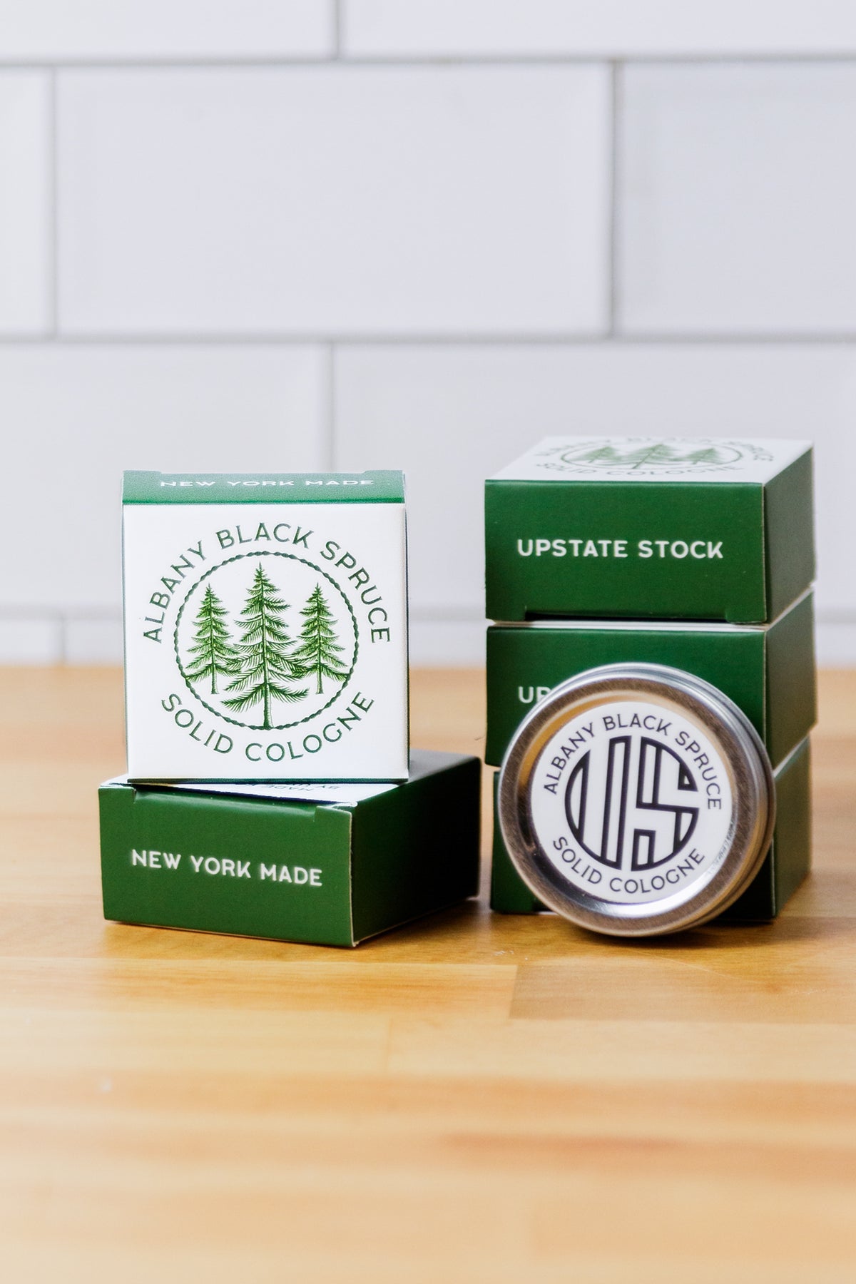 Albany Black Spruce Solid Cologne Pocket Refresher