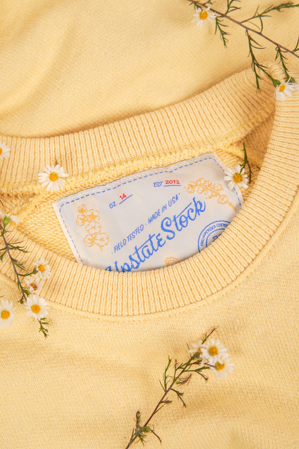 Amagansett Beach Upcycled Terry Cotton Sweater - Yellow Thistle