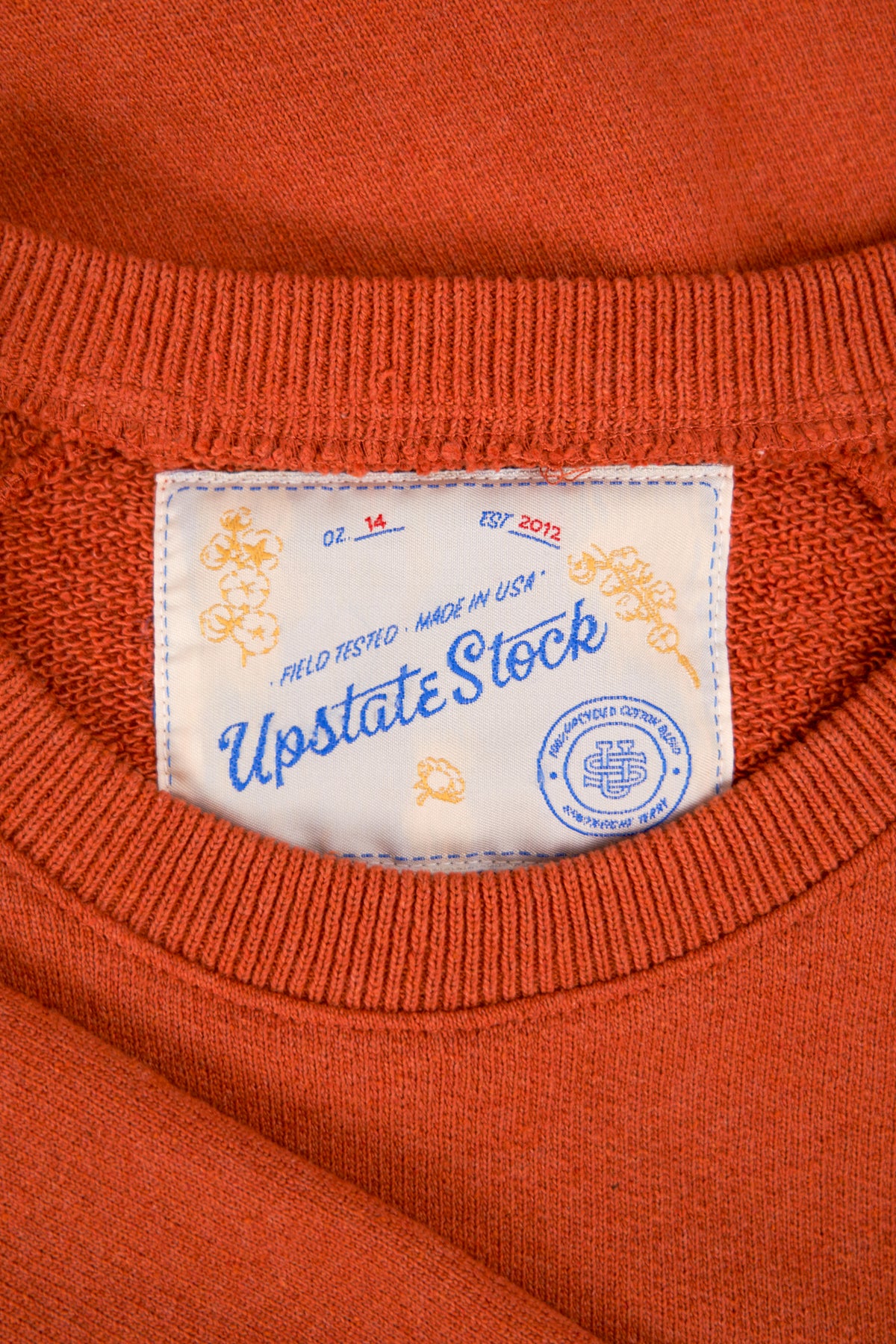 Amagansett Beach Upcycled Terry Cotton Sweater - Spice