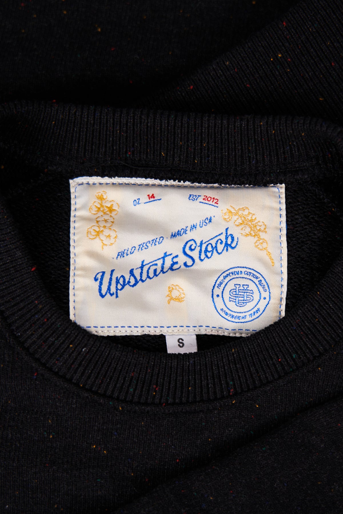 Amagansett Beach Upcycled Terry Super Fine Cotton Sweater - Blackout