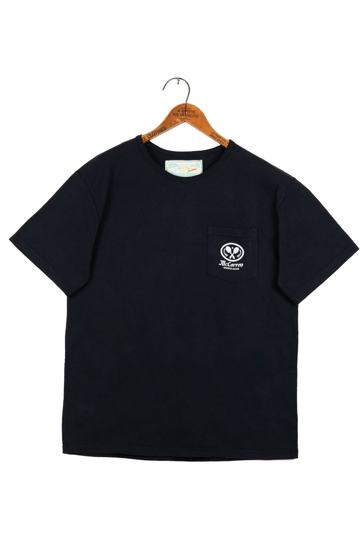 The 50/50 Shirt - POCKET TEE - Black - The McCarren Park Tennis Club