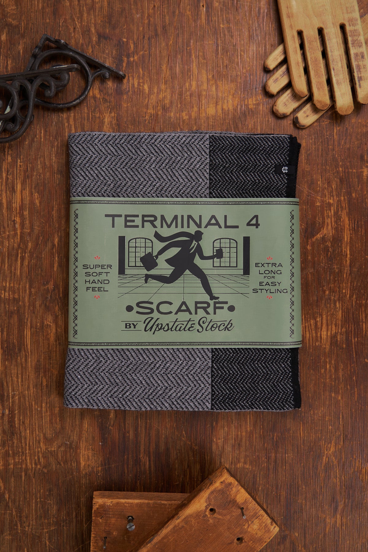 NEW Charcoal Merino Wool and Recycled PET - Terminal 4 Scarf