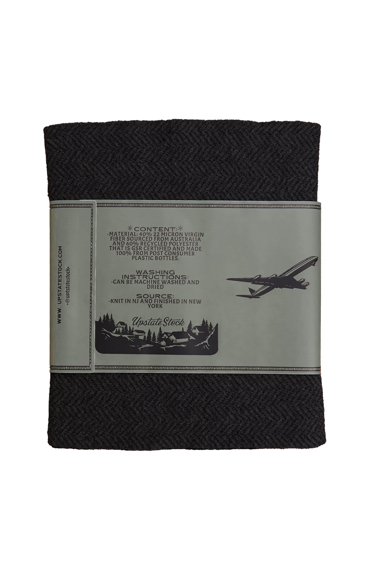 NEW Black Merino Wool and Recycled PET - Terminal 4 Scarf