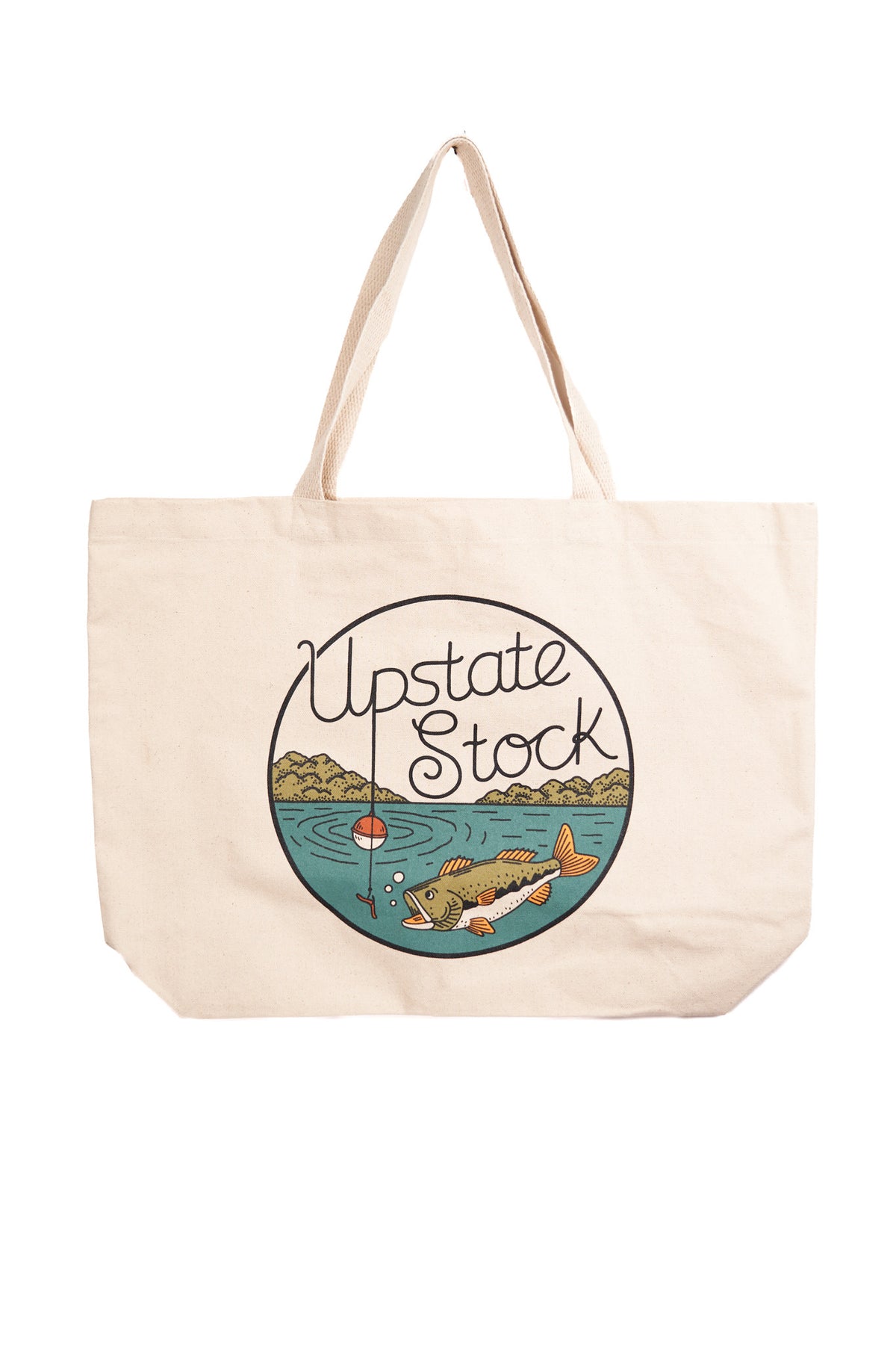 Large Tote Bag - I'd Rather be Fishin'