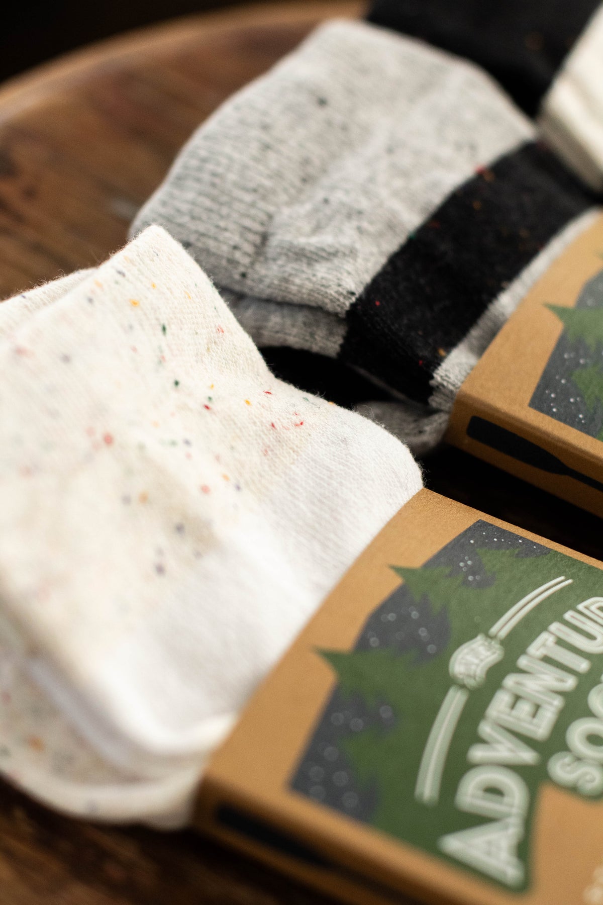 The Adventure Sock  MIX THREE PACK - Super Fine Gauge Recycled Cotton Sock