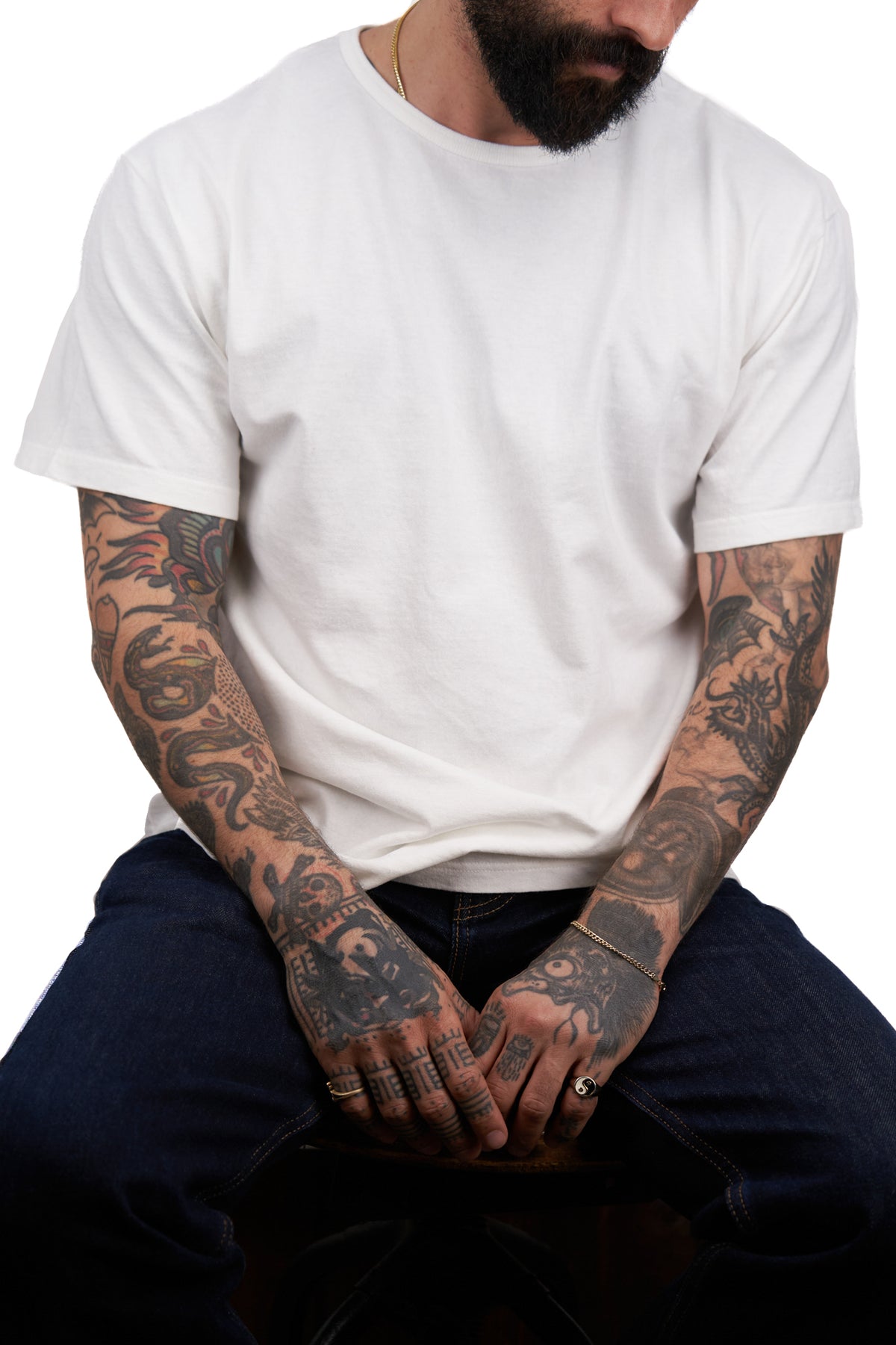 The 50/50 Shirt - CLASSIC TEE - Bleached White