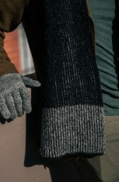 Charcoal Melange Ragg Wool Scarf