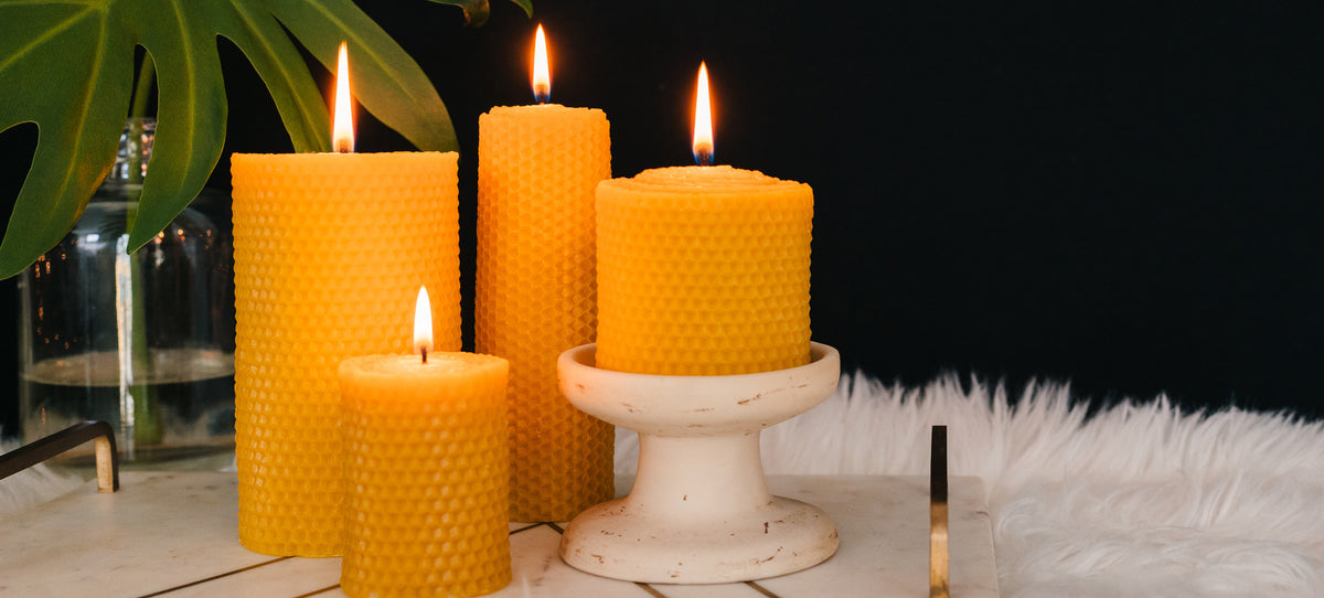 Sunbeam Beeswax Candles - 3x3 Pillar