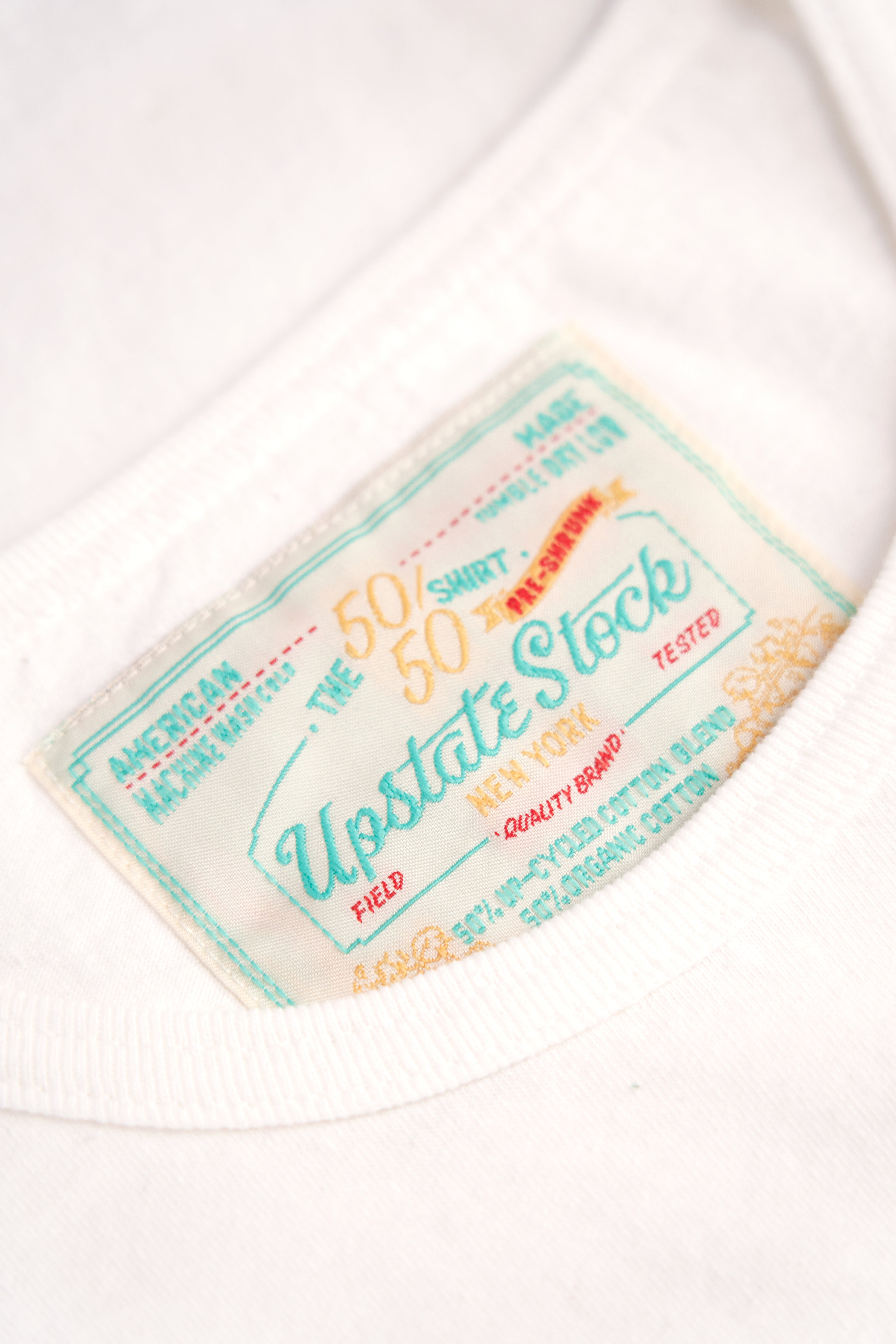 The 50/50 Shirt - CLASSIC TEE - Bleached White – UPSTATE STOCK