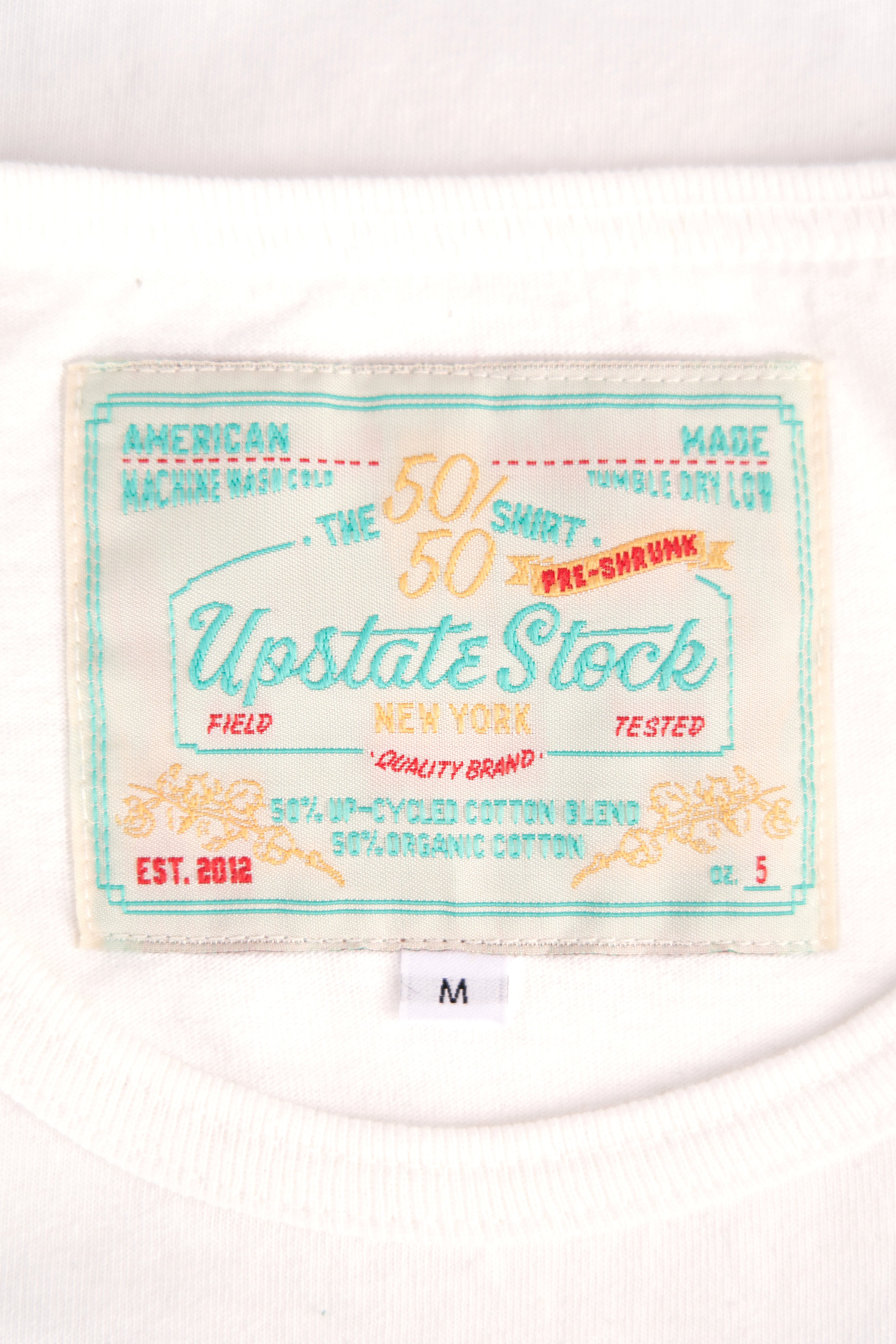 The 50/50 Shirt - POCKET TEE - Bleached White