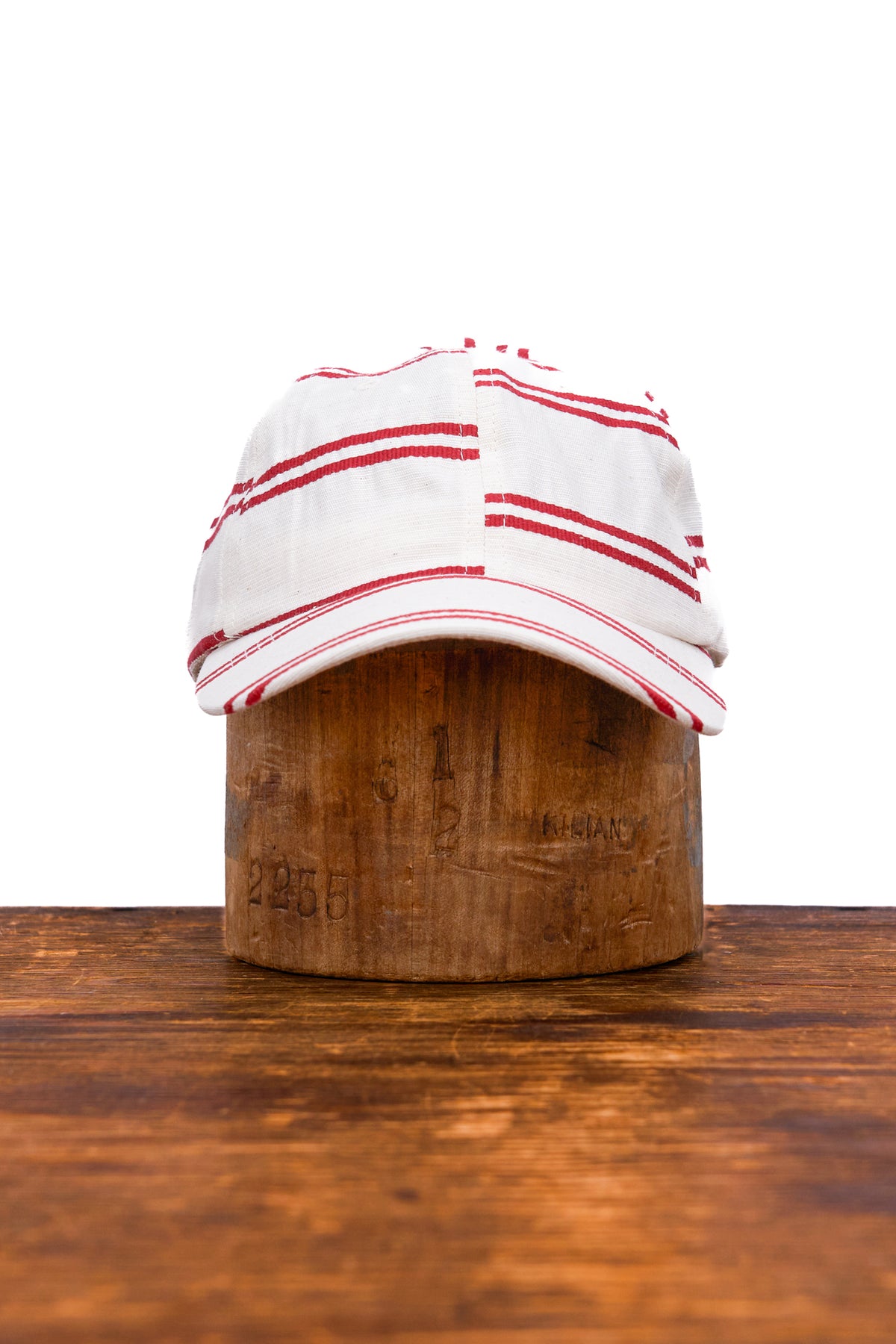 6-Panel Cap - Japanese Linen - BALLPARK RED STRIPE