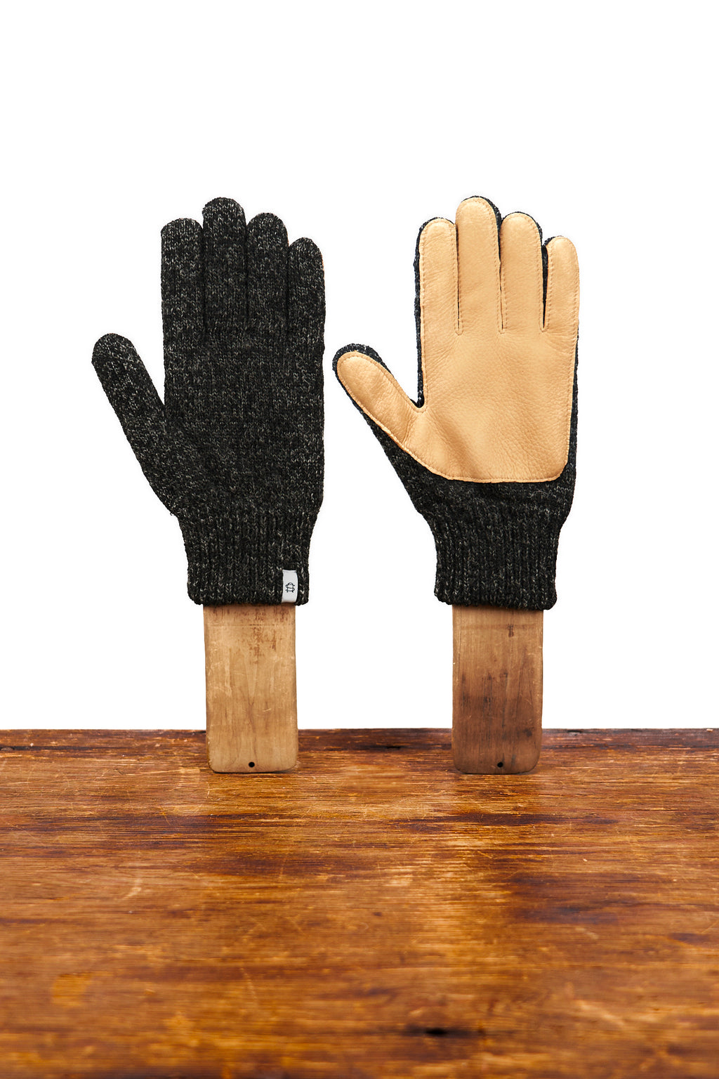 Black – Melange Natural Glove with STOCK UPSTATE Full Deerskin