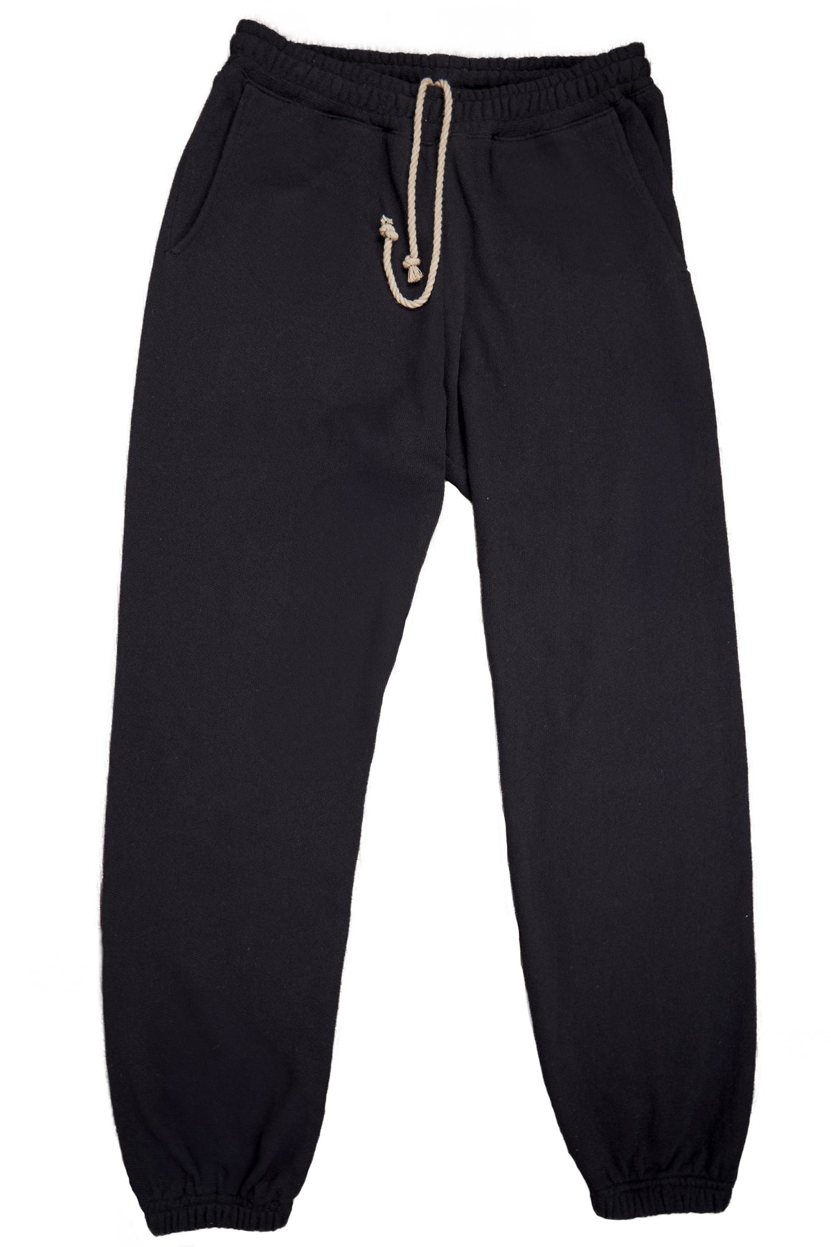 The Cragsmoor Upcycled Cotton Lightweight Terry Sweatpant - Black