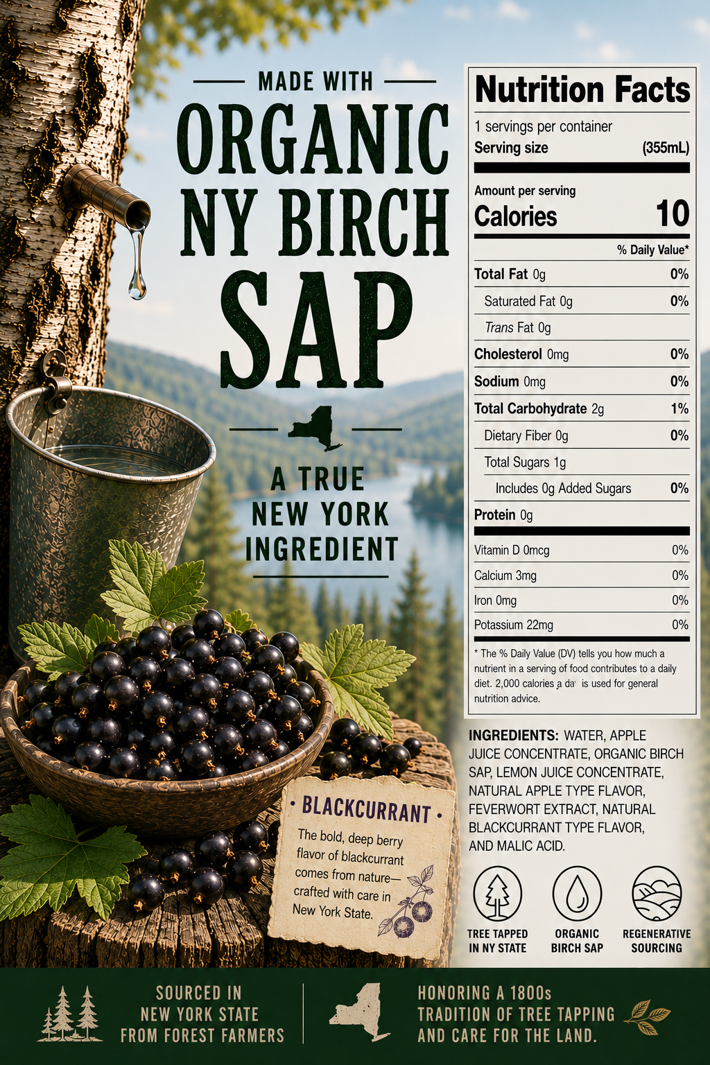 Blackcurrant & Thoroughwort Birch Sap Seltzer