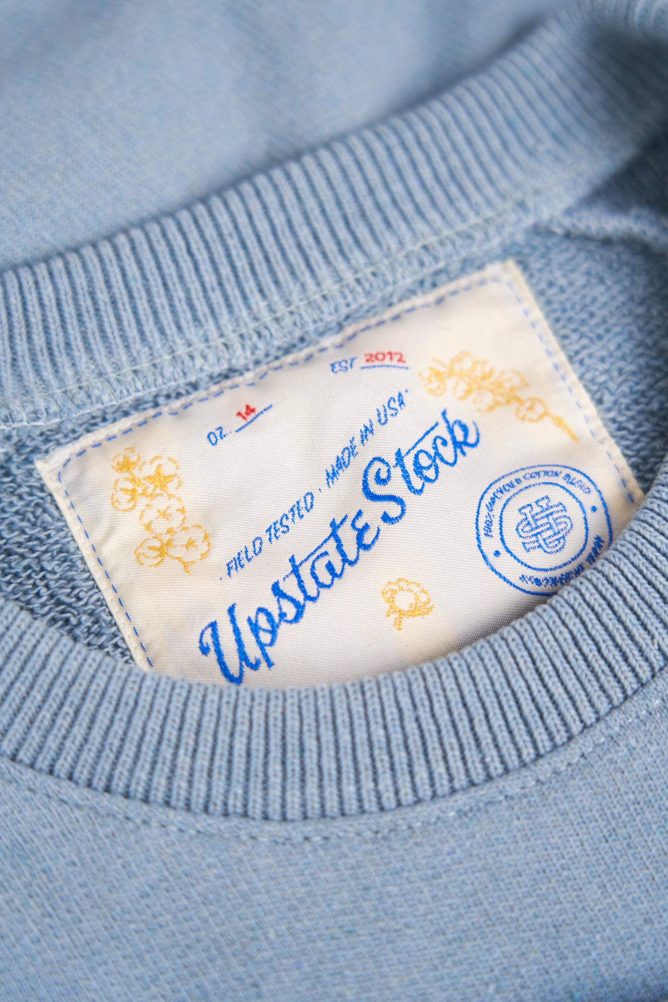 Amagansett Beach Upcycled Terry Cotton Sweater - Sky Blue Aster