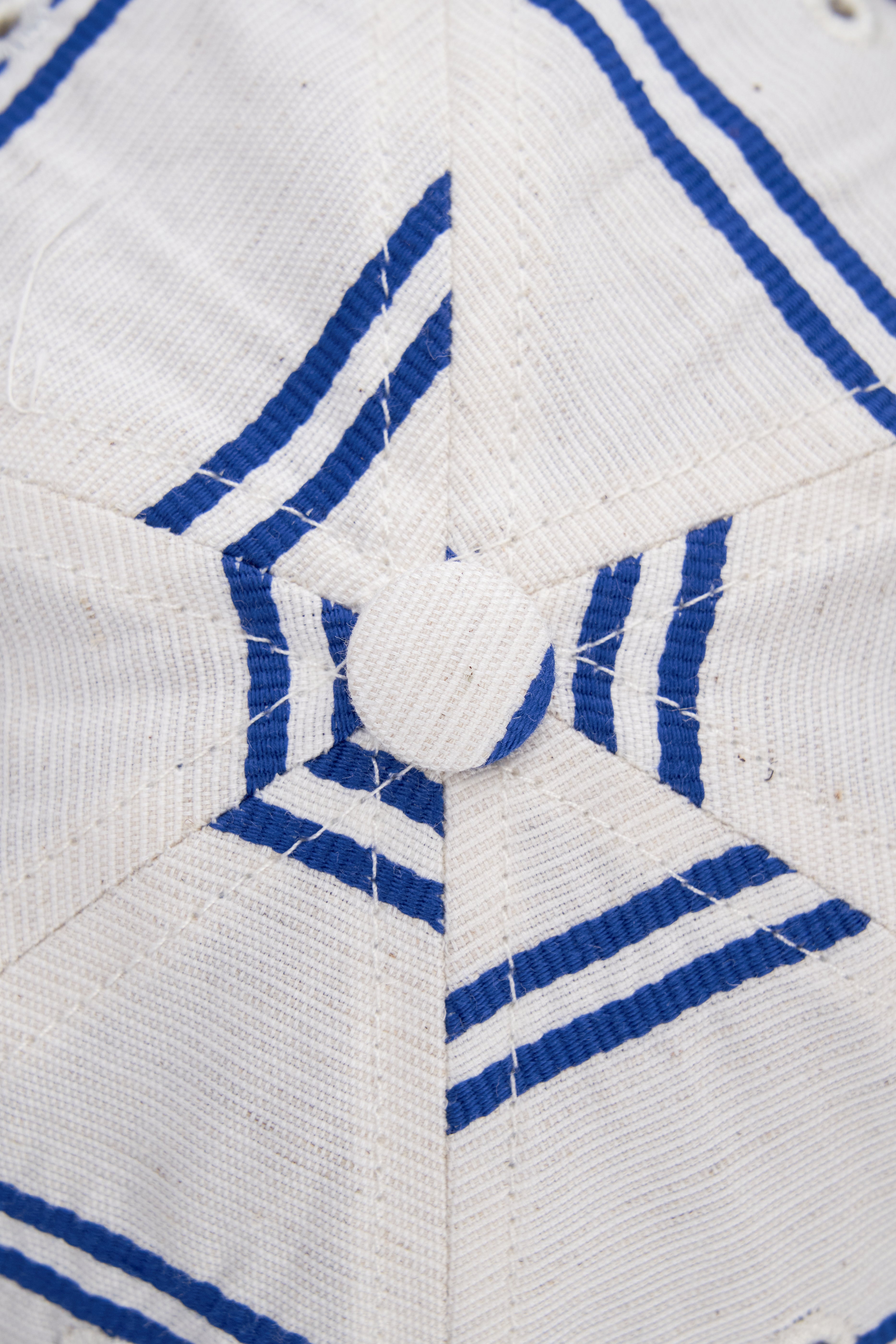 6-Panel Cap - Japanese Linen - BALLPARK NAVY STRIPE – UPSTATE STOCK