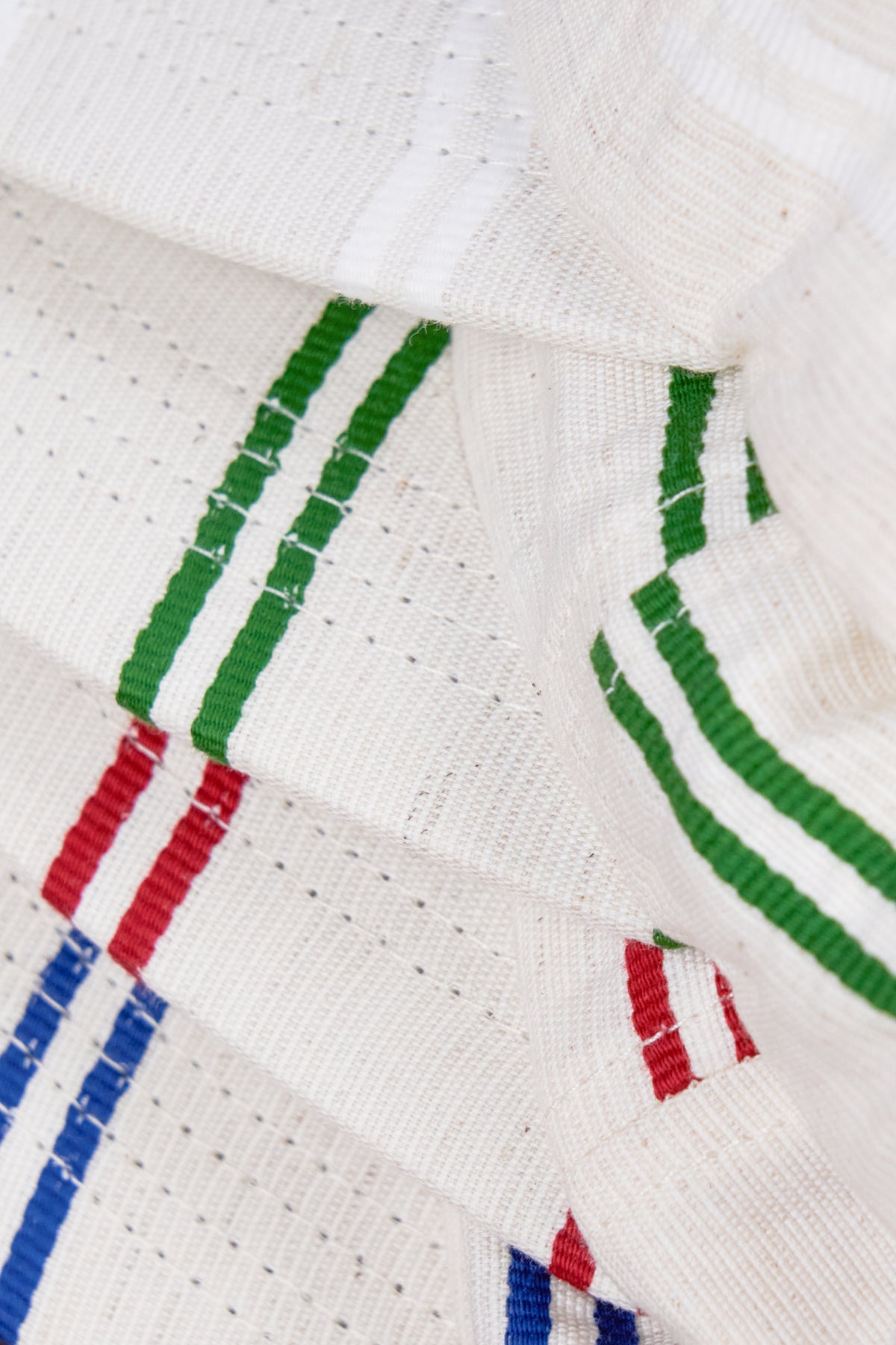 6-Panel Cap - Japanese Linen - BALLPARK GREEN STRIPE