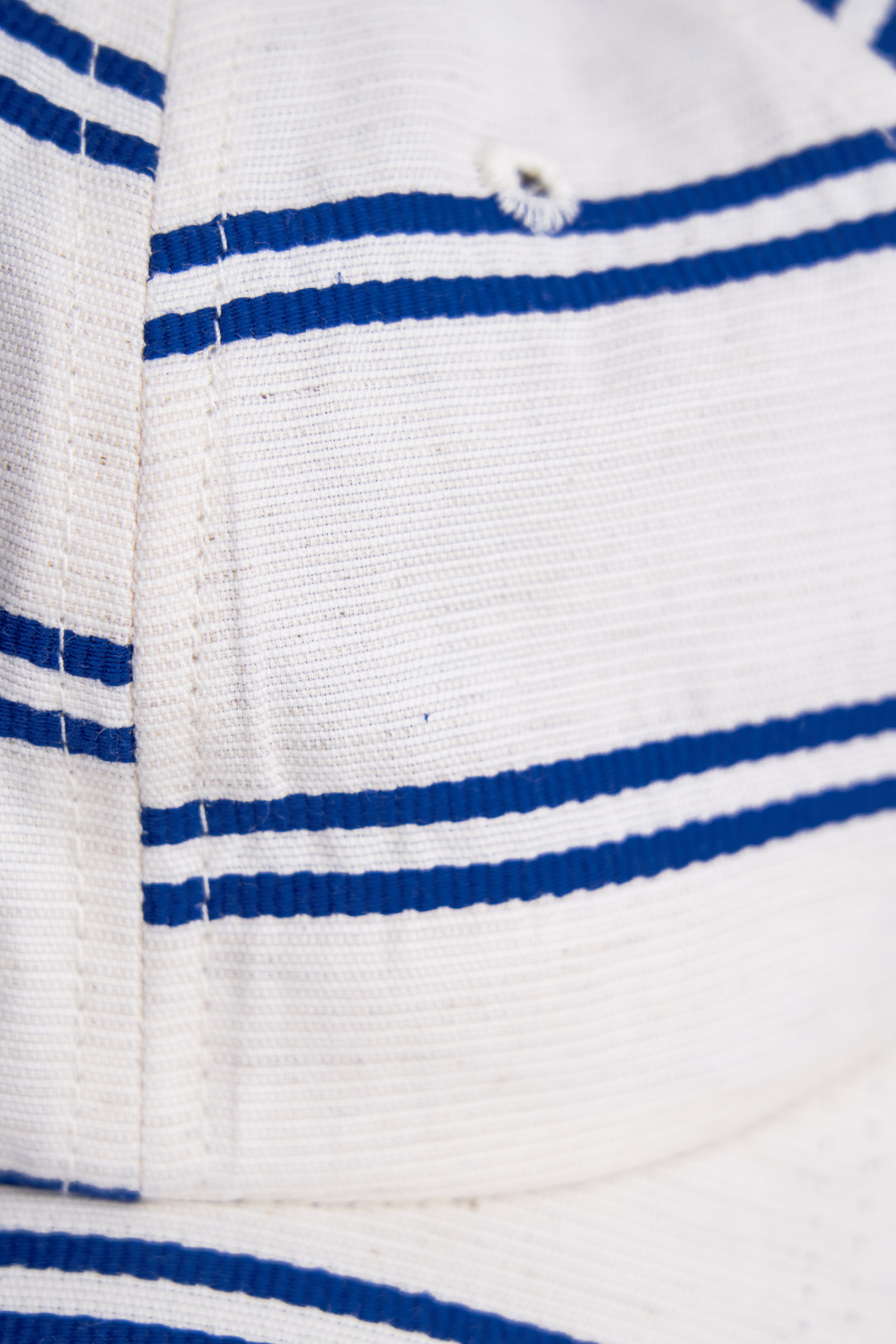 6-Panel Cap - Japanese Linen - BALLPARK NAVY STRIPE – UPSTATE STOCK