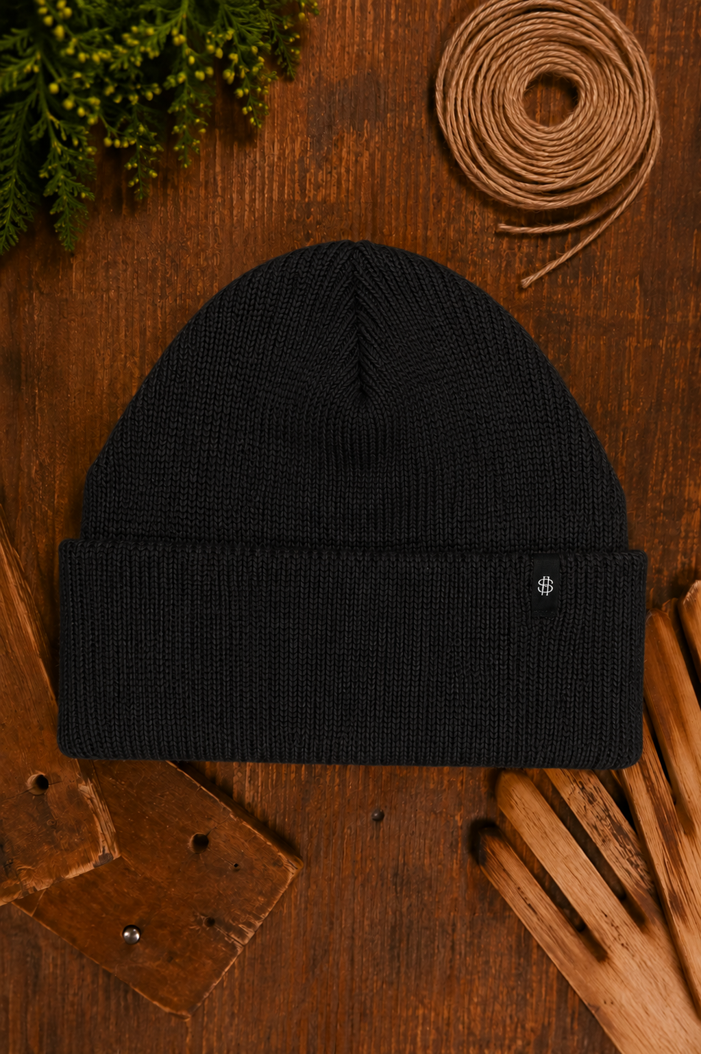 Black Merino and Recycled P.E.T. Plainfield Beanie