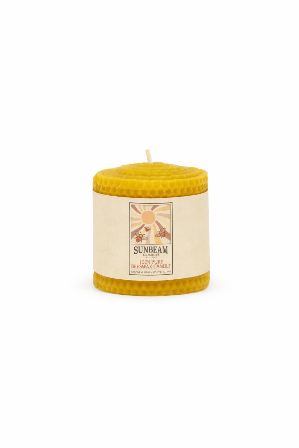 Sunbeam Beeswax Candles - 3x3 Pillar