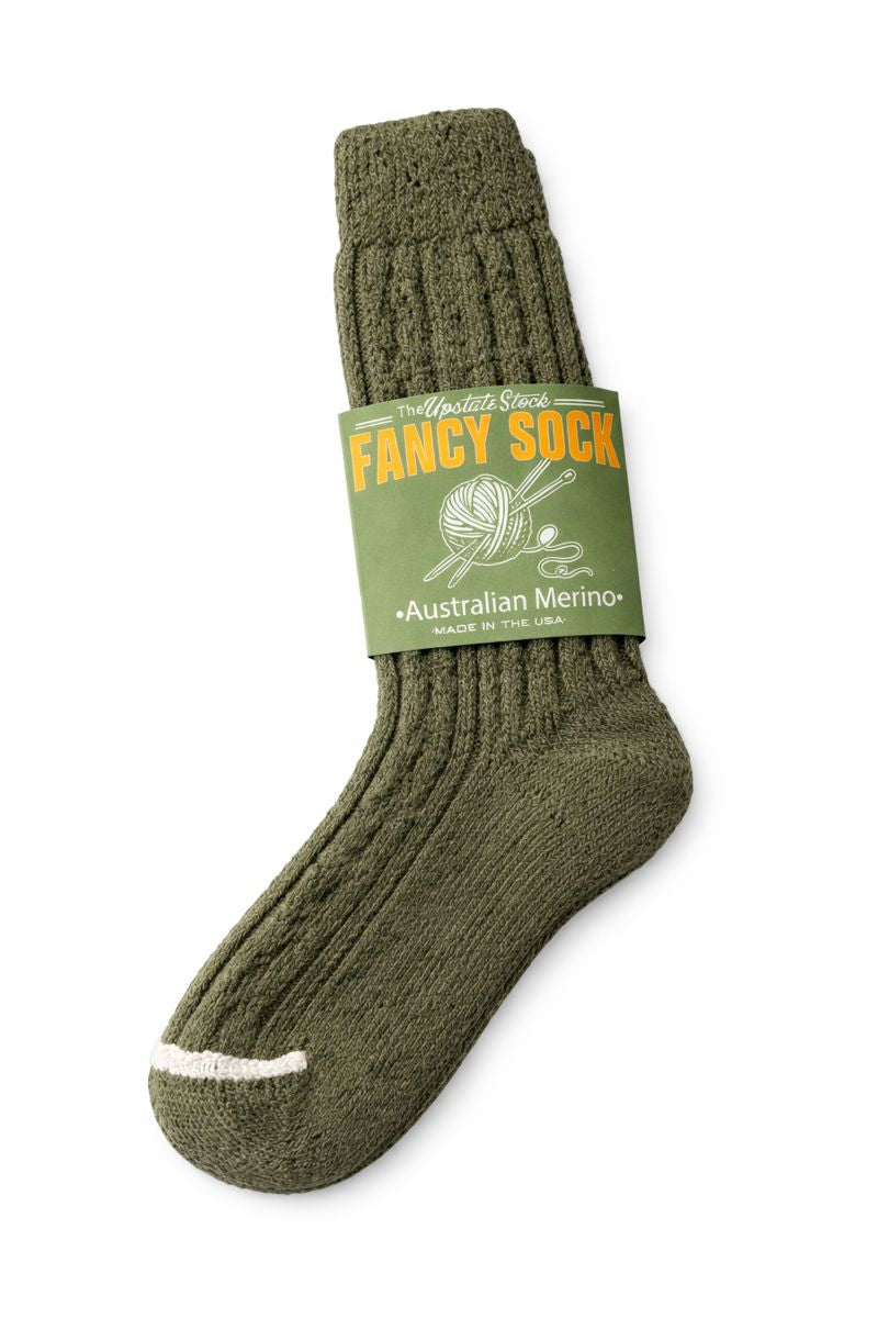 The Merino Fancy Sock - BRUNSWICK GREEN