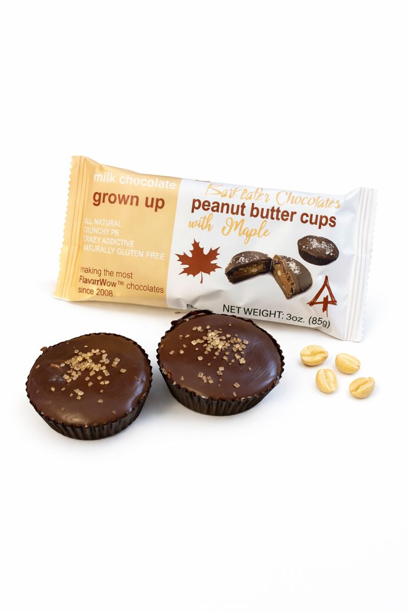 Barkeater Chocolate - Milk Chocolate Maple Grown Up Peanut Butter Cups 2-piece Sleeve