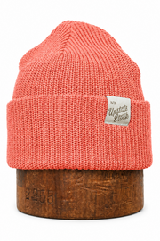 Coral Fine Gauge Upcycled Cotton Watchcap