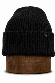Black Merino Wool and Recycled RPET "In The City" Beanie