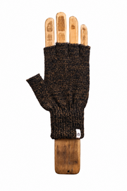 Rust Melange Fingerless Ragg Wool Gloves