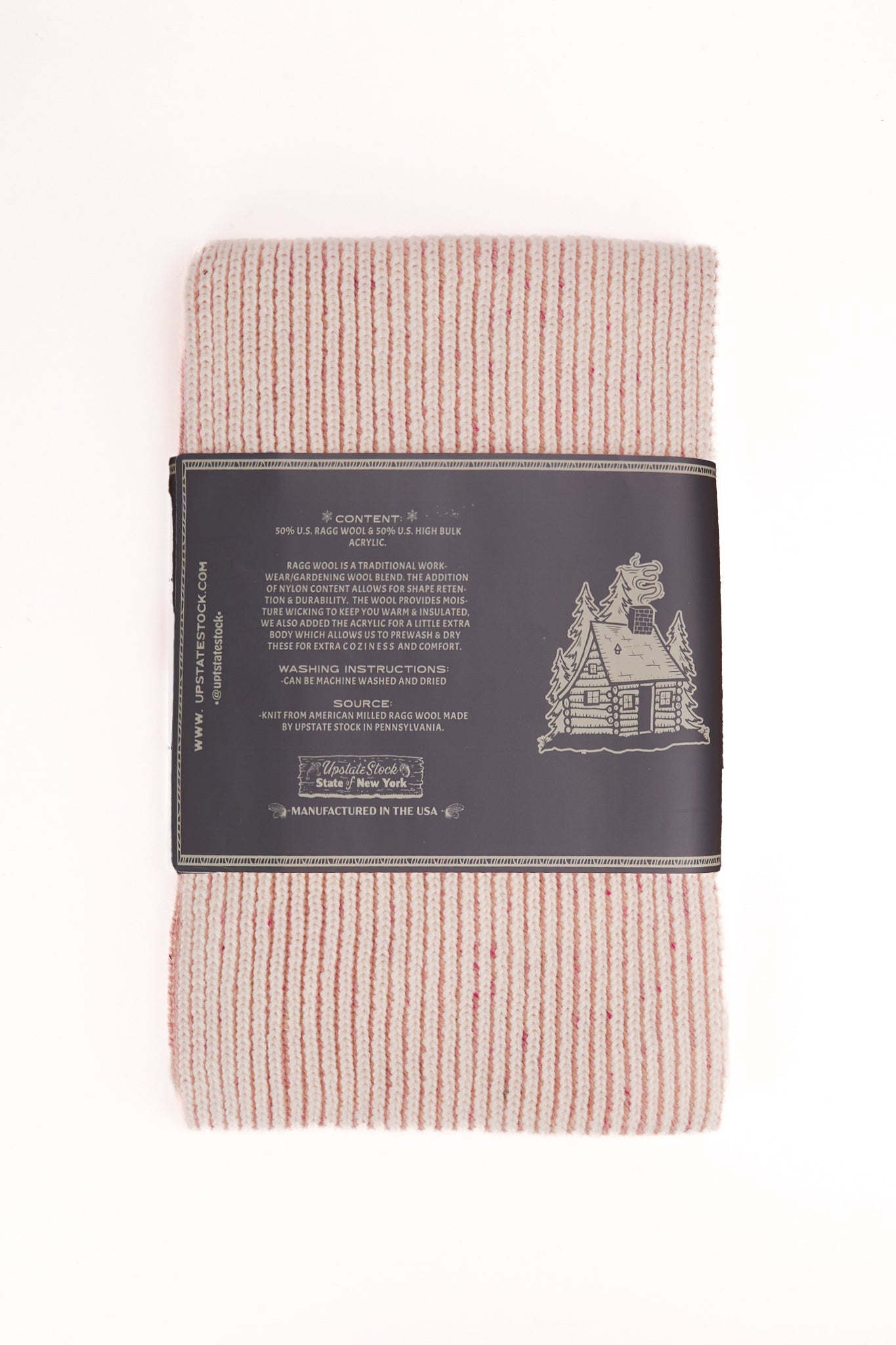Cherry Blossom Tweed Ragg Wool Scarf