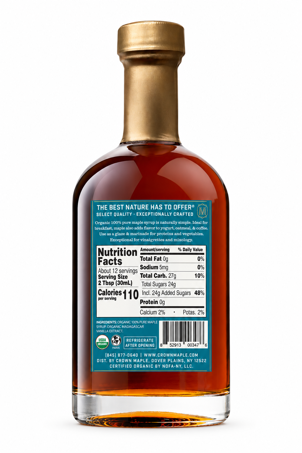 Crown Maple - Madagascar Vanilla Organic Maple Syrup 375ML