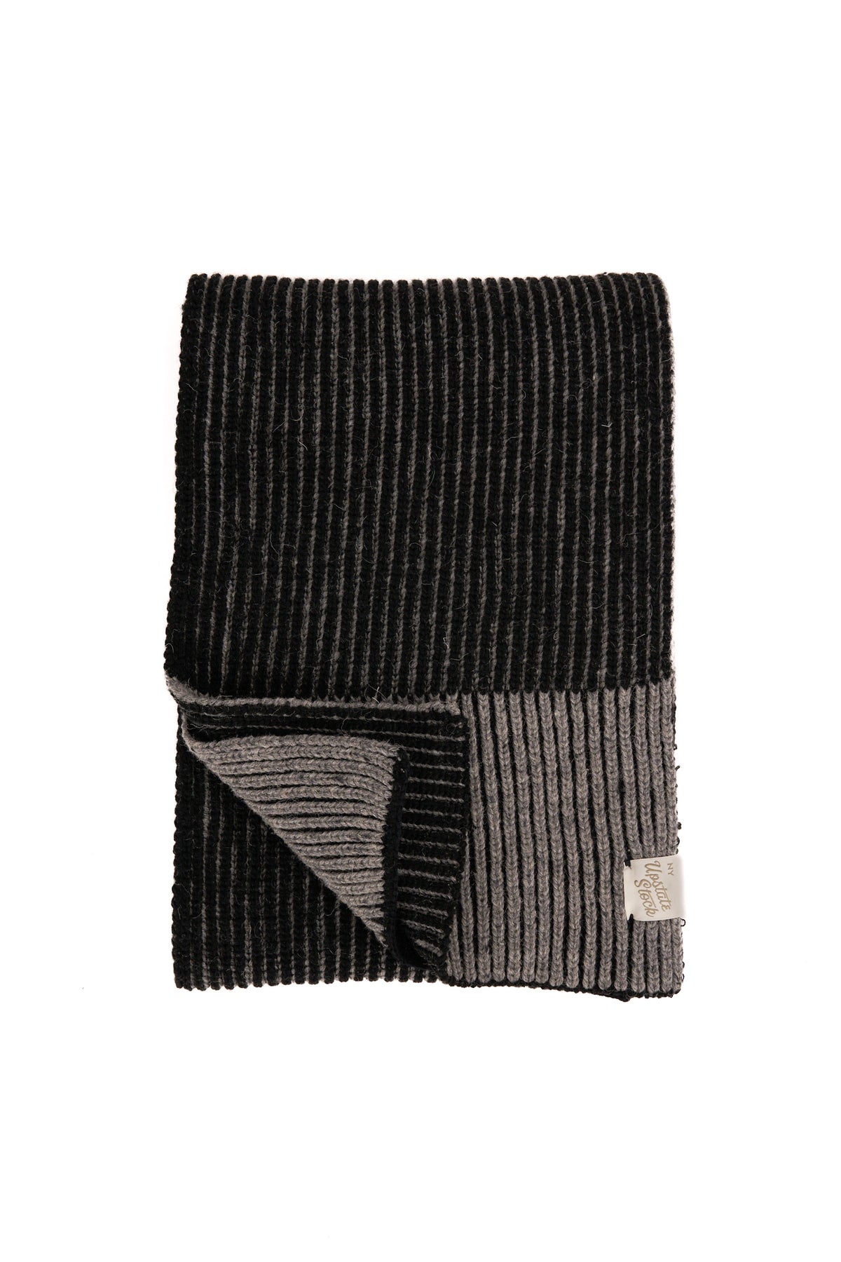 Grey Tweed Ragg Wool Scarf